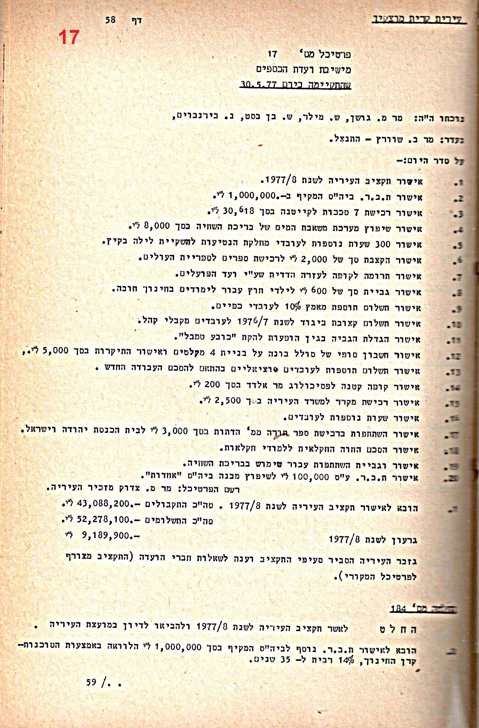 פרוטוקולים 20 – ועדות (כספים) – 22.11.78 – 22.8.76 by riki deri - Illustrated by מוזיאון בית גרושקביץ / כרך 20 - Ourboox.com