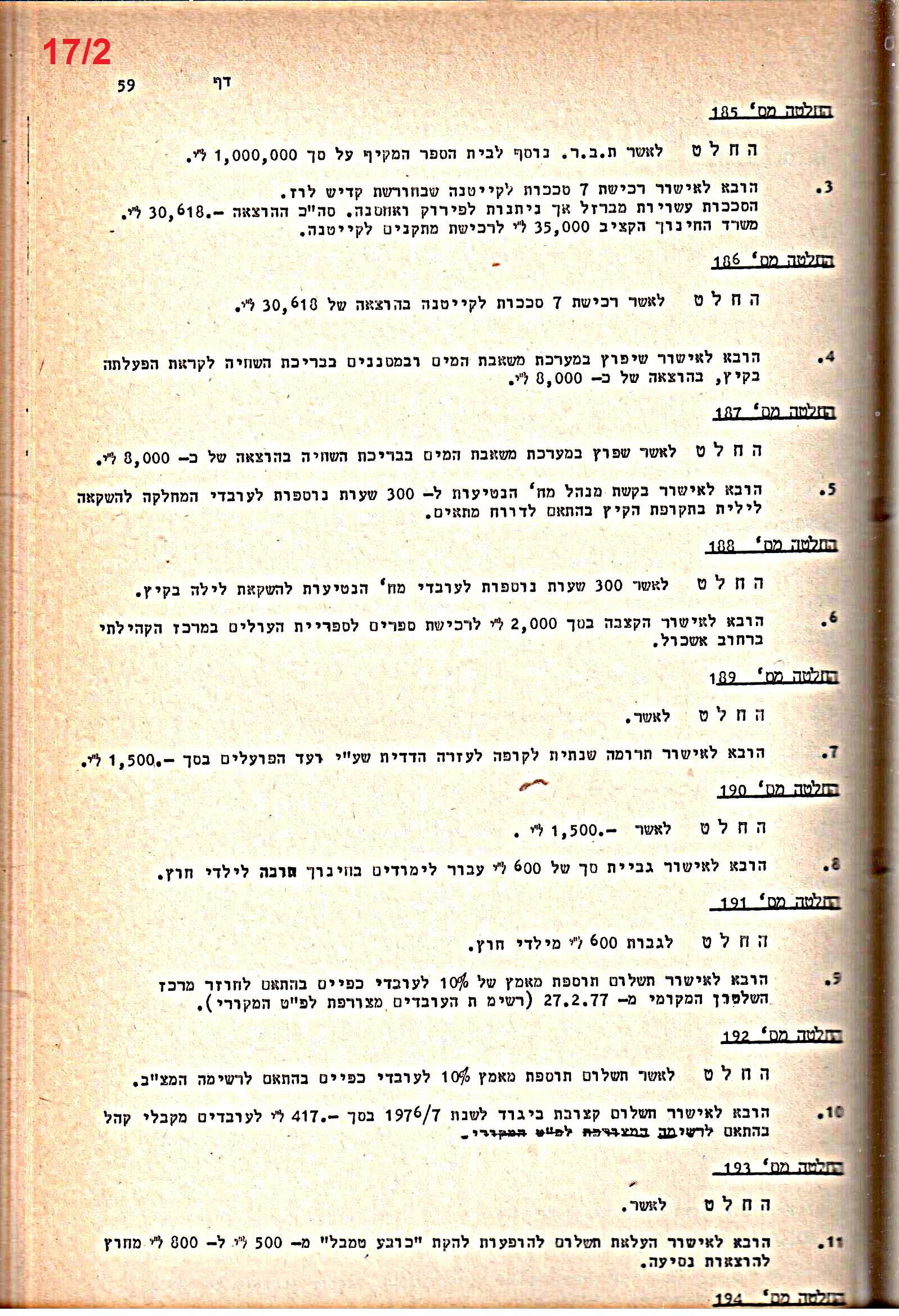 פרוטוקולים 20 – ועדות (כספים) – 22.11.78 – 22.8.76 by riki deri - Illustrated by מוזיאון בית גרושקביץ / כרך 20 - Ourboox.com