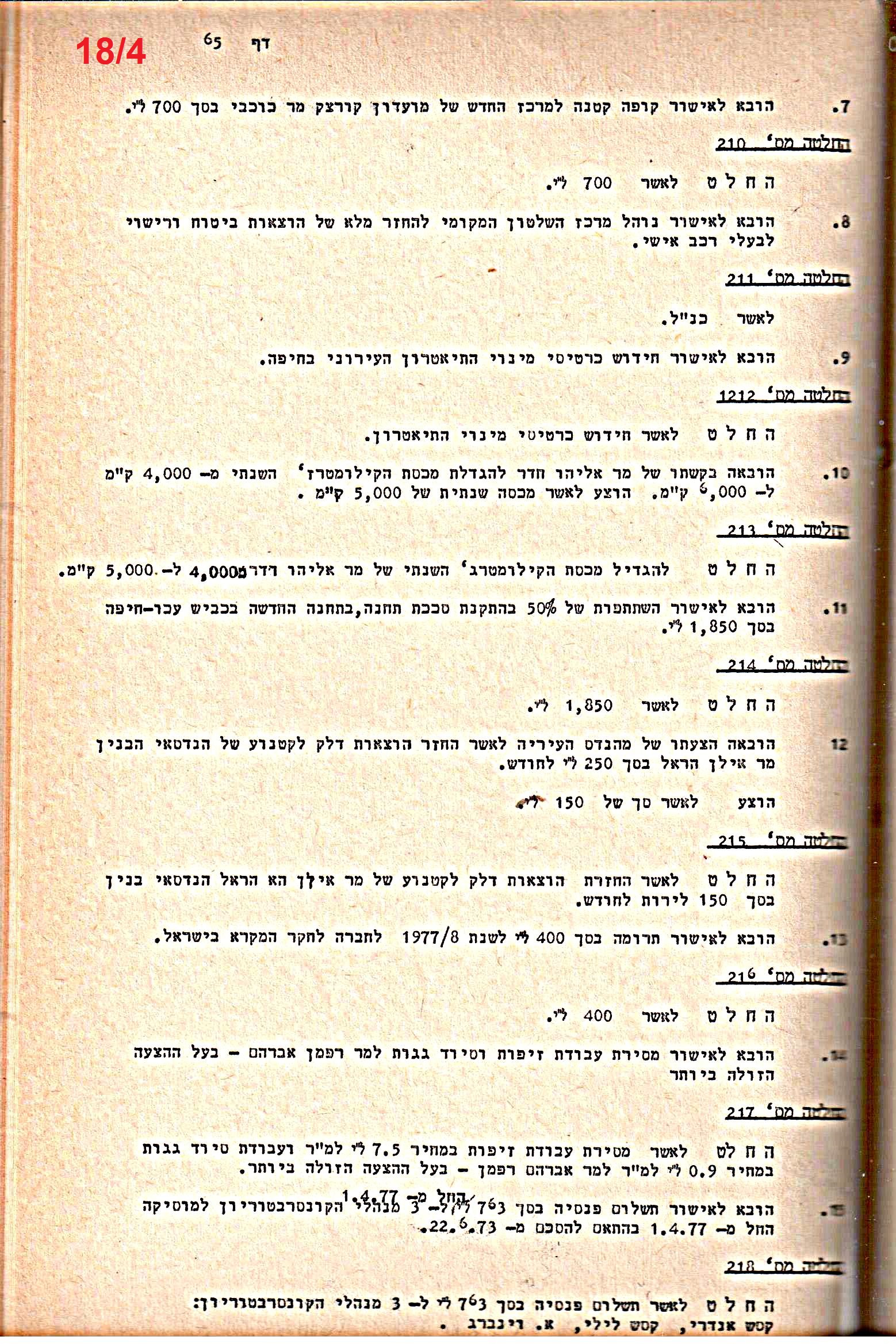 פרוטוקולים 20 – ועדות (כספים) – 22.11.78 – 22.8.76 by riki deri - Illustrated by מוזיאון בית גרושקביץ / כרך 20 - Ourboox.com