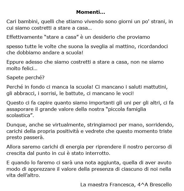 We… una comunità anche se a distanza by Progetto - Illustrated by Istituto Comprensivo Poviglio- Brescello - Ourboox.com