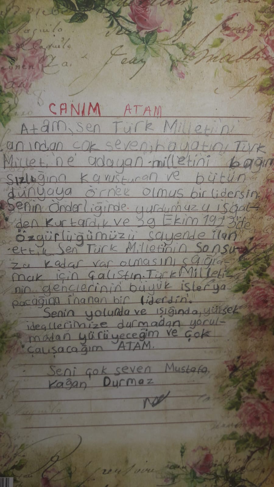 MİNİK YÜREKLERDEN ATAM’A MEKTUPLAR by emine sevgi - Illustrated by MEKTUPLAR - Ourboox.com