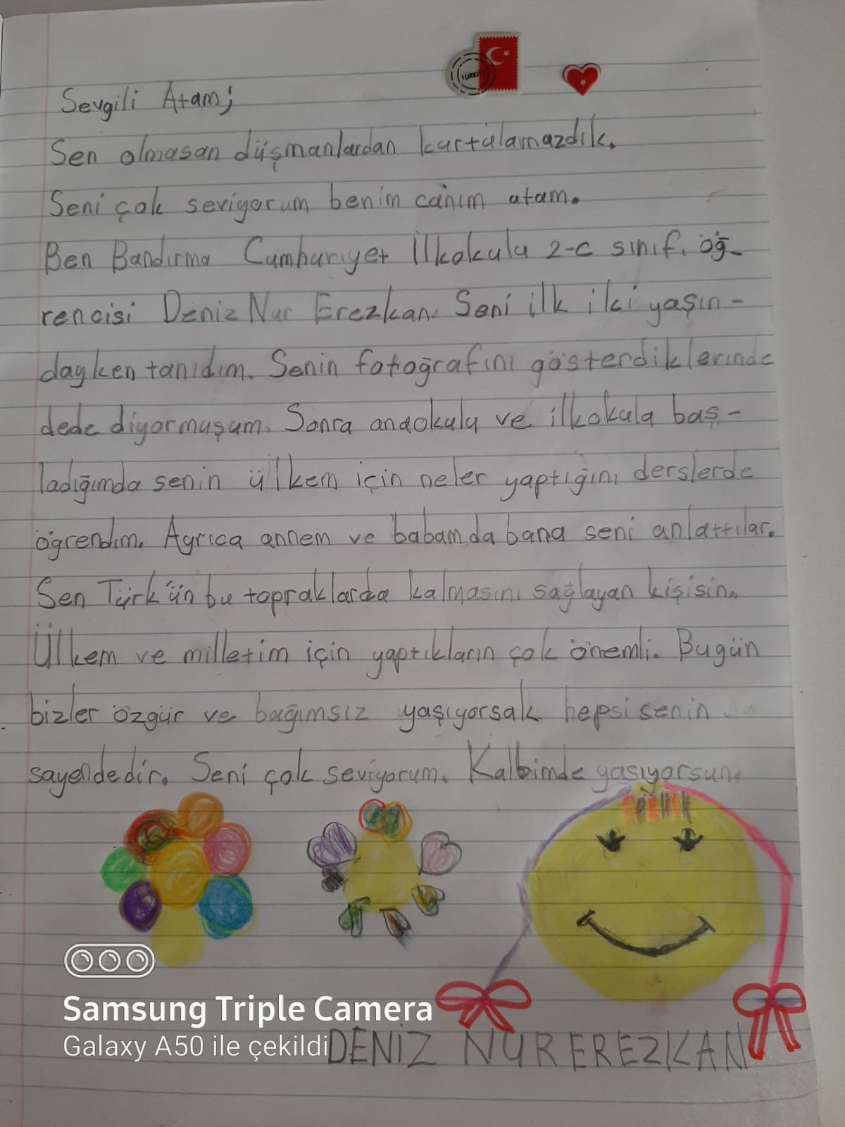 MİNİK YÜREKLERDEN ATAM’A MEKTUPLAR by emine sevgi - Illustrated by MEKTUPLAR - Ourboox.com