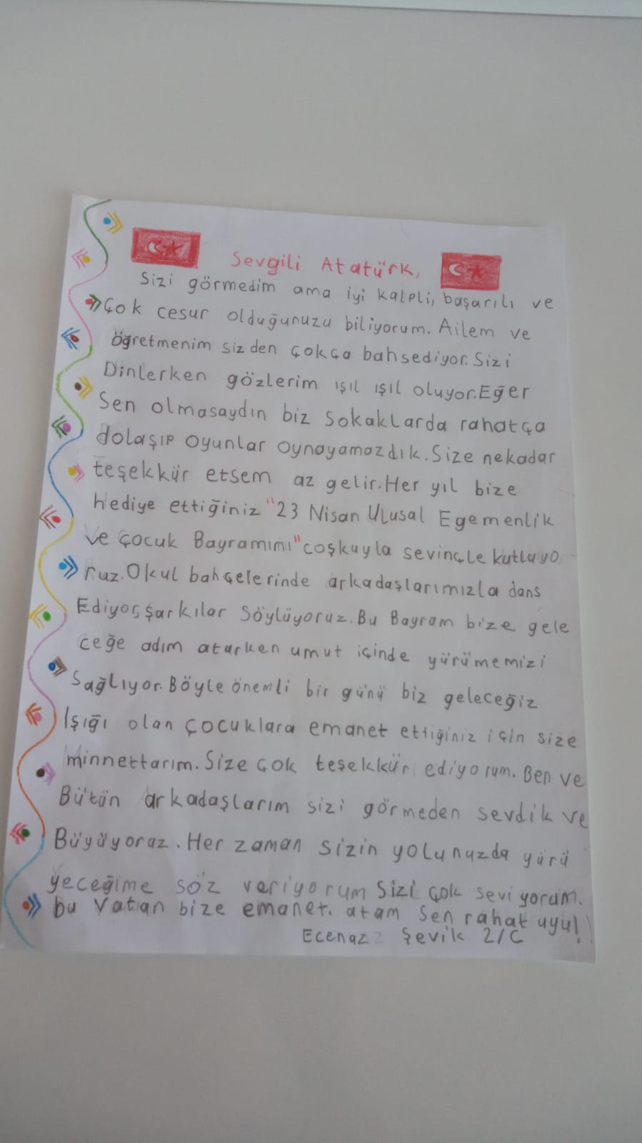 MİNİK YÜREKLERDEN ATAM’A MEKTUPLAR by emine sevgi - Illustrated by MEKTUPLAR - Ourboox.com