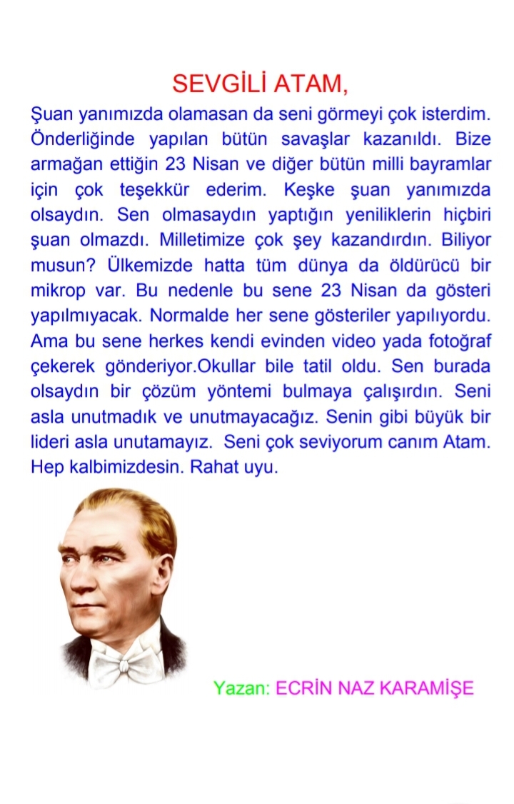 MİNİK YÜREKLERDEN ATAM’A MEKTUPLAR by emine sevgi - Illustrated by MEKTUPLAR - Ourboox.com