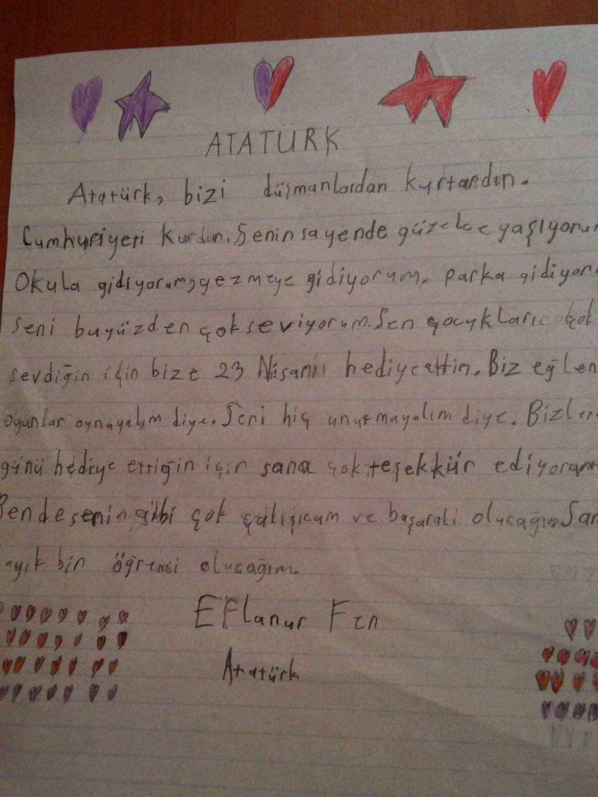MİNİK YÜREKLERDEN ATAM’A MEKTUPLAR by emine sevgi - Illustrated by MEKTUPLAR - Ourboox.com