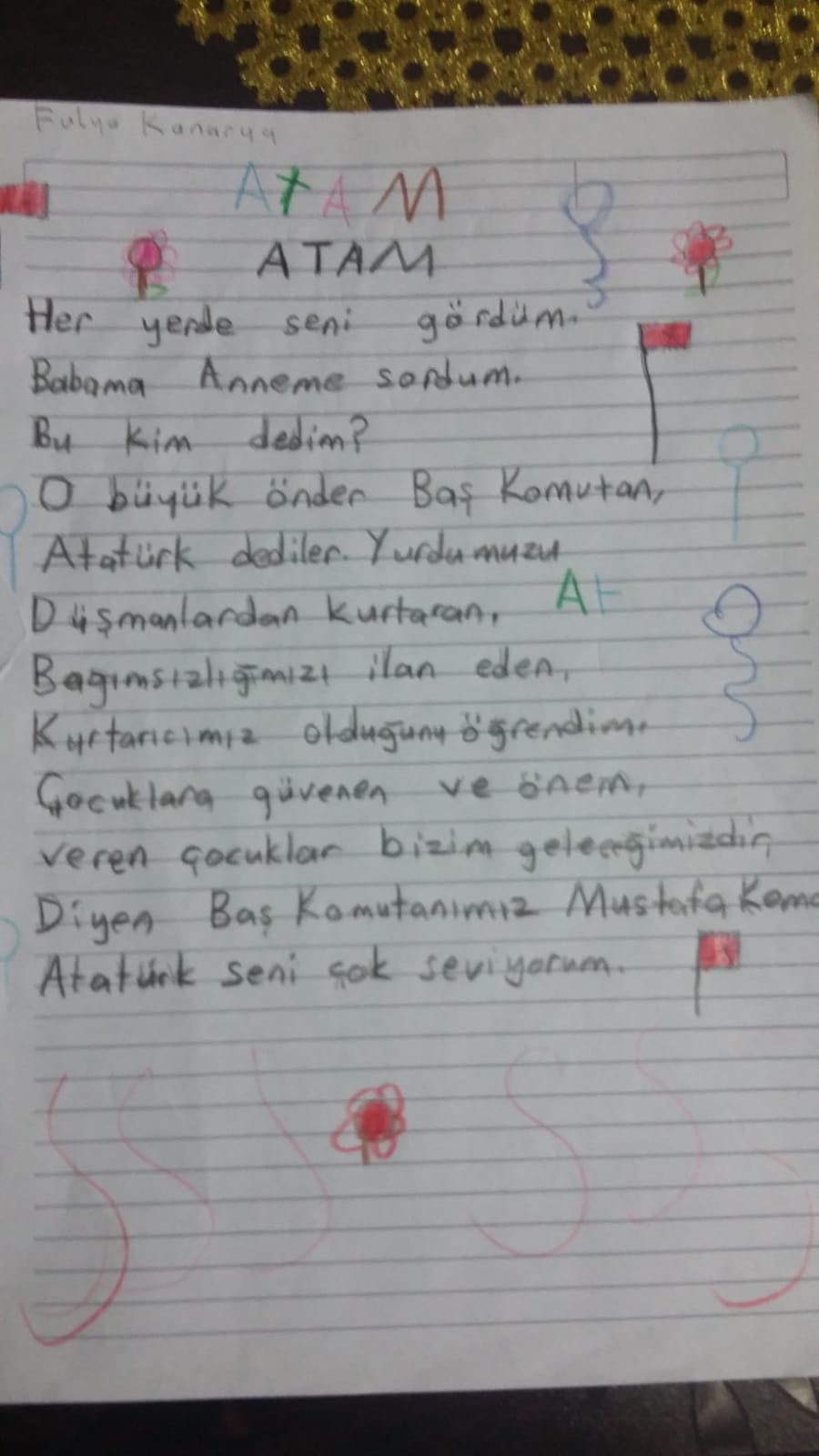 MİNİK YÜREKLERDEN ATAM’A MEKTUPLAR by emine sevgi - Illustrated by MEKTUPLAR - Ourboox.com