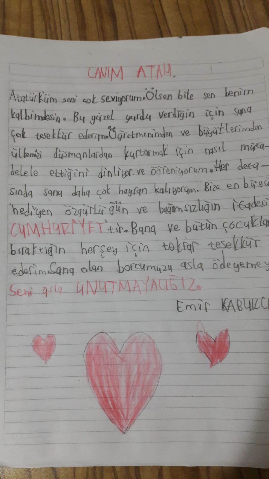 MİNİK YÜREKLERDEN ATAM’A MEKTUPLAR by emine sevgi - Illustrated by MEKTUPLAR - Ourboox.com