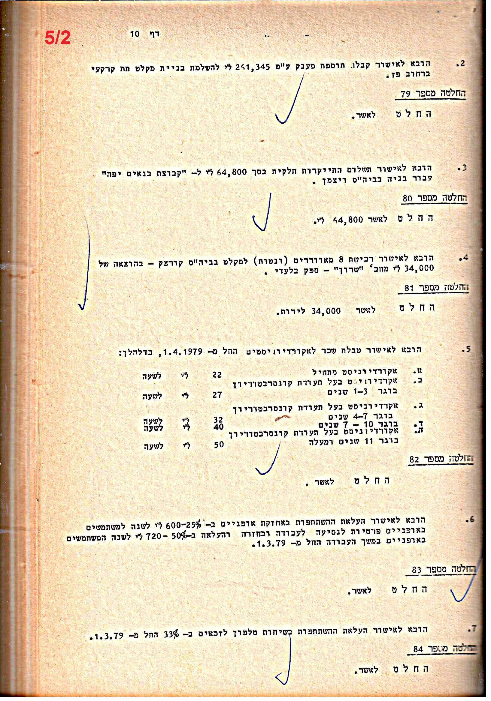 פרוטוקולים 21 – 19.10.83 – 3.1.79 ועדות – כספים by riki deri - Illustrated by מוזיאון בית גרושקביץ / כרך 21 - Ourboox.com