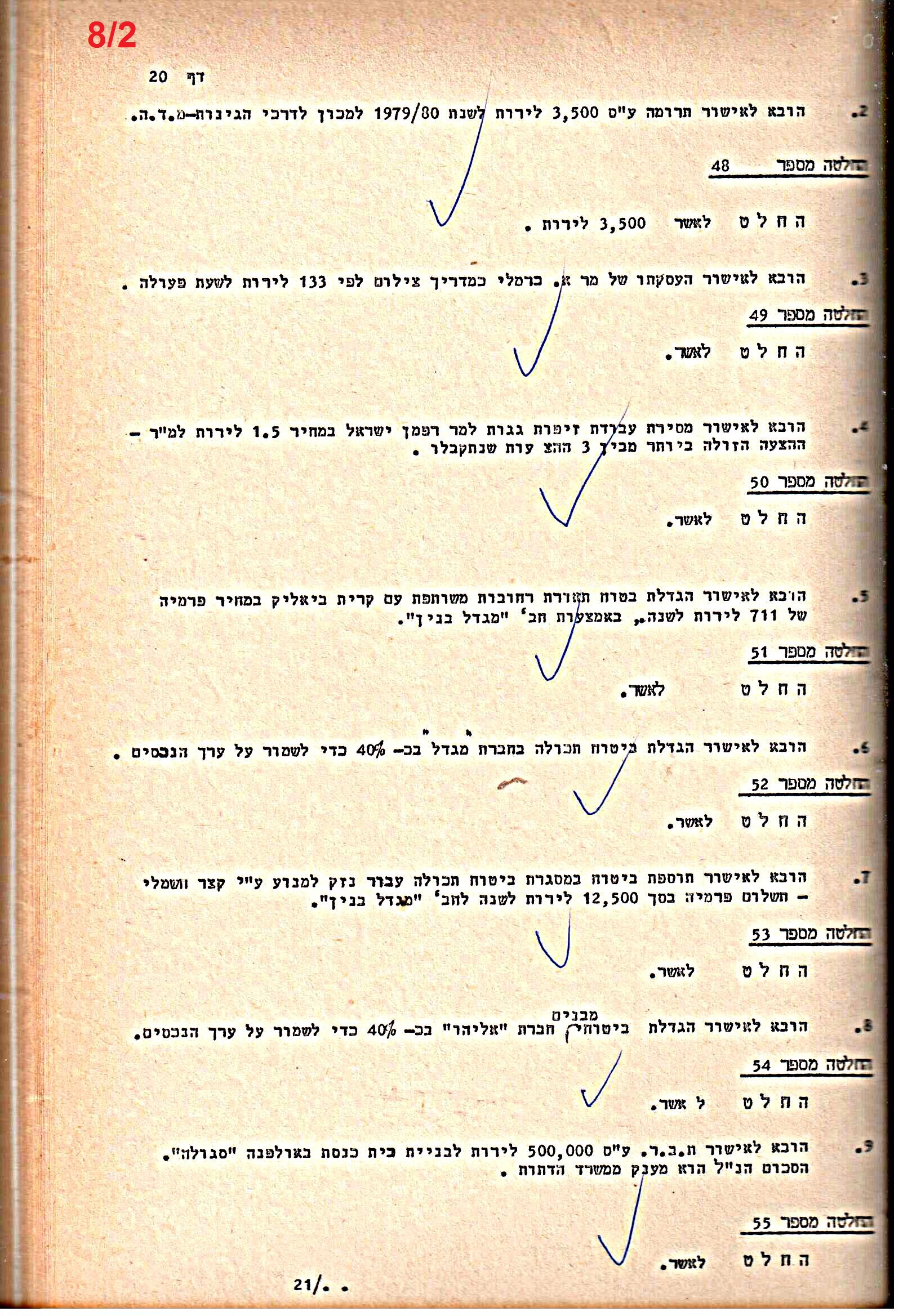 פרוטוקולים 21 – 19.10.83 – 3.1.79 ועדות – כספים by riki deri - Illustrated by מוזיאון בית גרושקביץ / כרך 21 - Ourboox.com