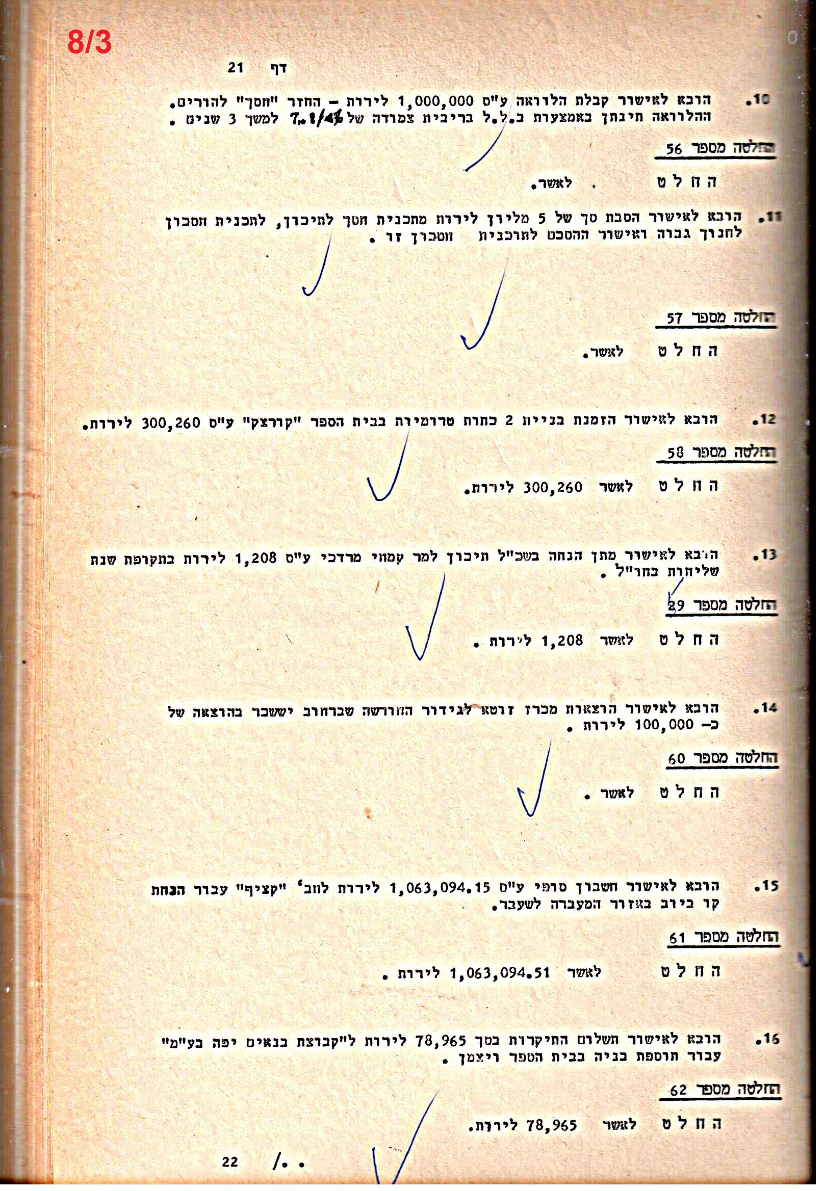 פרוטוקולים 21 – 19.10.83 – 3.1.79 ועדות – כספים by riki deri - Illustrated by מוזיאון בית גרושקביץ / כרך 21 - Ourboox.com