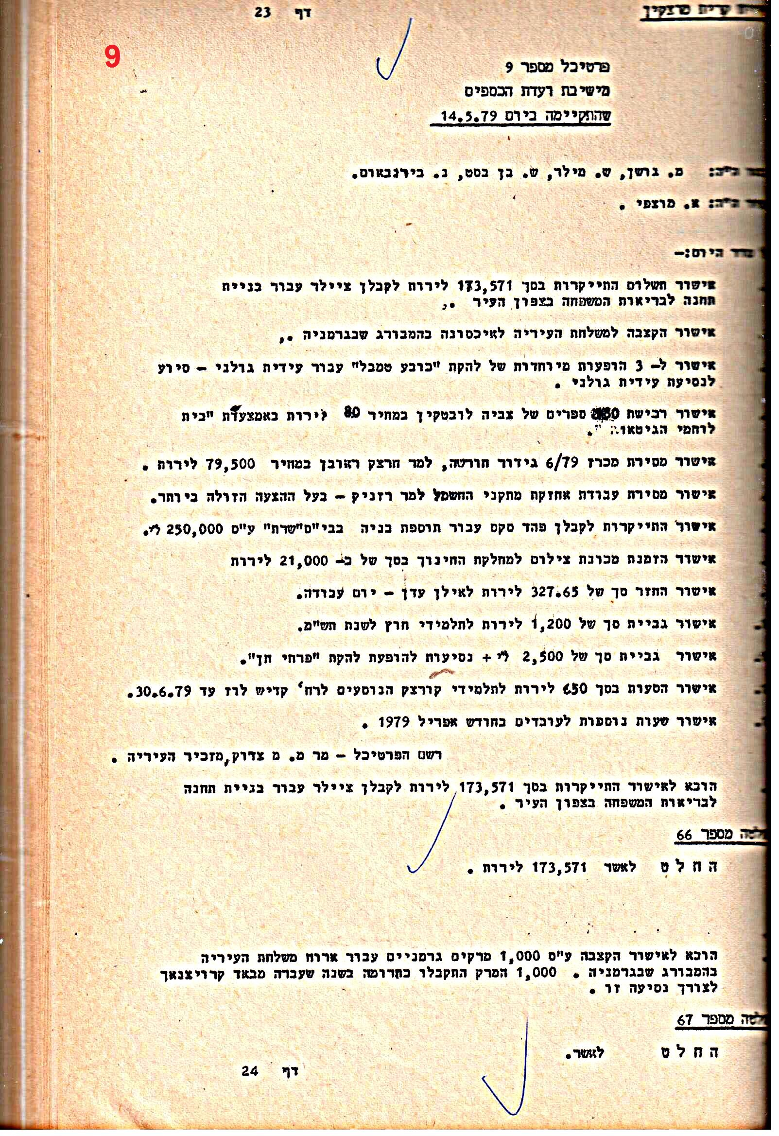 פרוטוקולים 21 – 19.10.83 – 3.1.79 ועדות – כספים by riki deri - Illustrated by מוזיאון בית גרושקביץ / כרך 21 - Ourboox.com