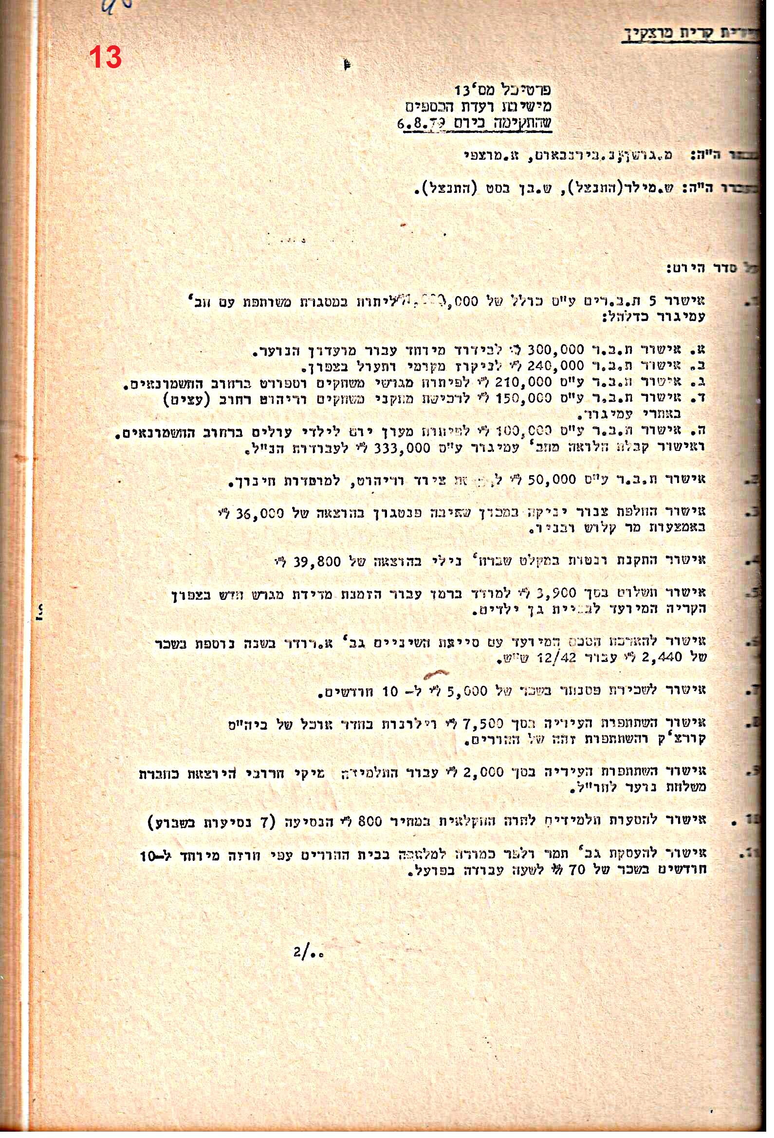 פרוטוקולים 21 – 19.10.83 – 3.1.79 ועדות – כספים by riki deri - Illustrated by מוזיאון בית גרושקביץ / כרך 21 - Ourboox.com