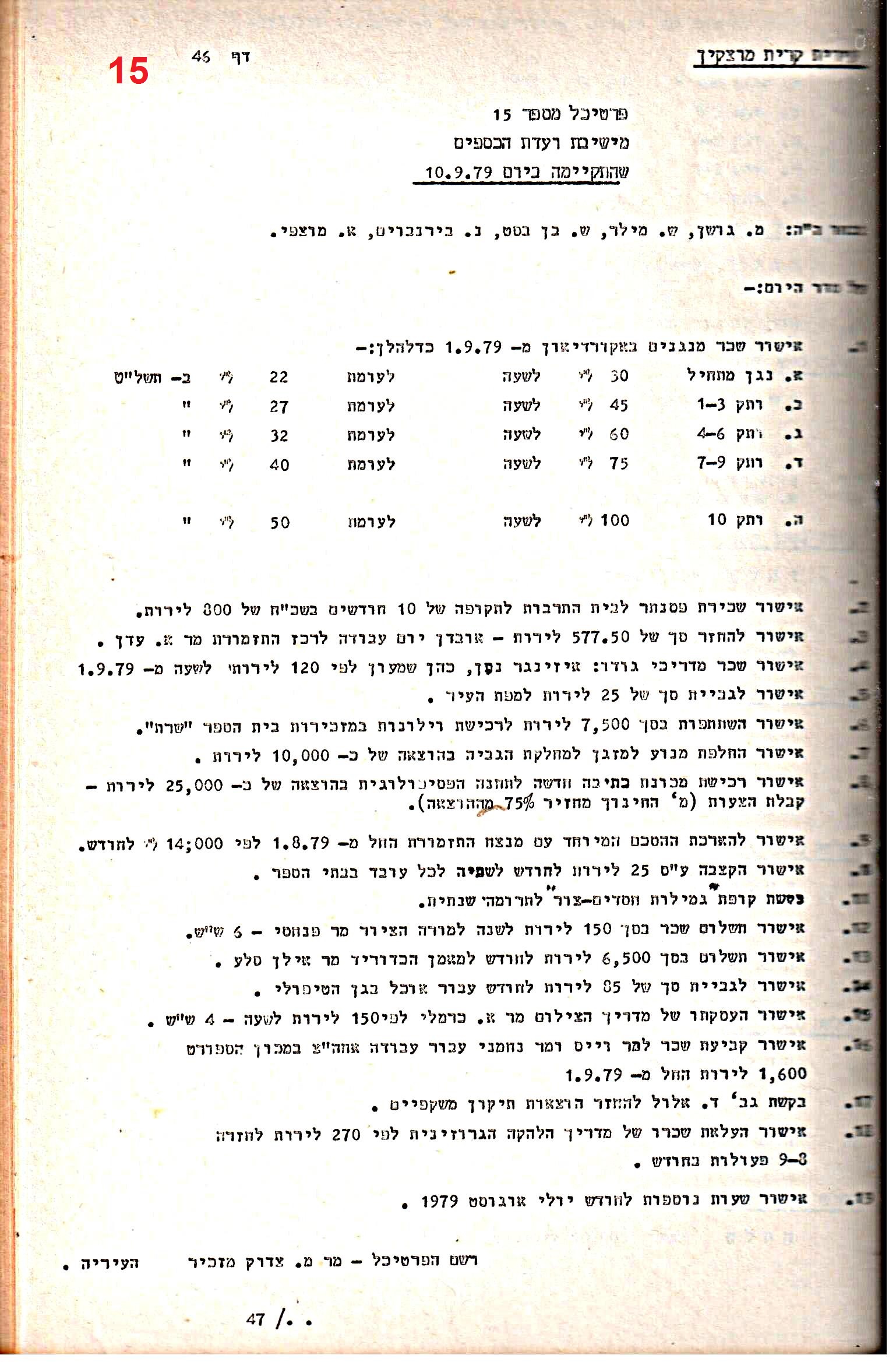 פרוטוקולים 21 – 19.10.83 – 3.1.79 ועדות – כספים by riki deri - Illustrated by מוזיאון בית גרושקביץ / כרך 21 - Ourboox.com