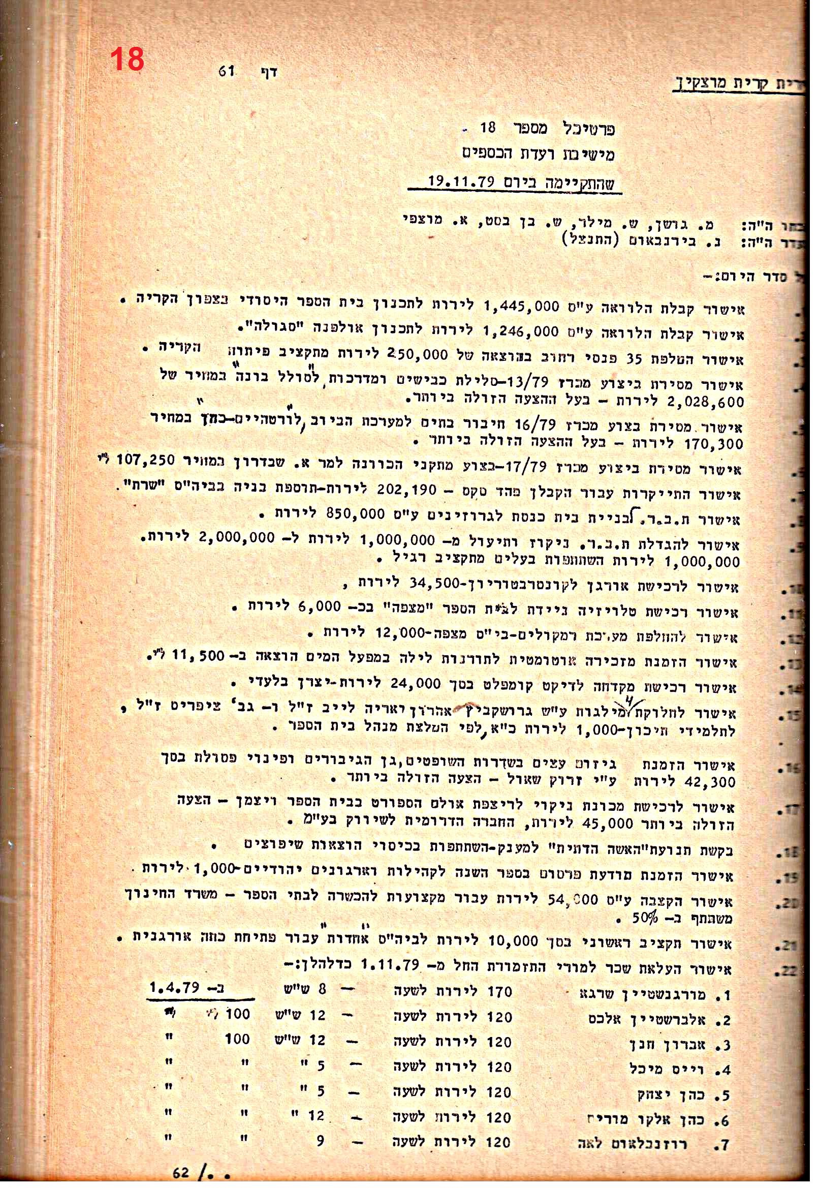 פרוטוקולים 21 – 19.10.83 – 3.1.79 ועדות – כספים by riki deri - Illustrated by מוזיאון בית גרושקביץ / כרך 21 - Ourboox.com