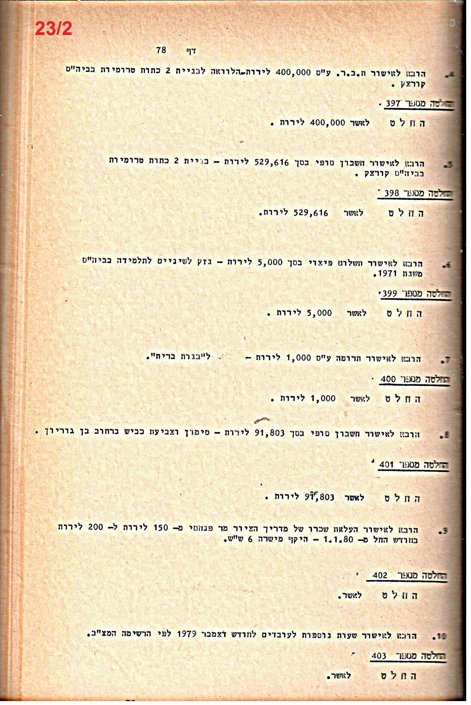 פרוטוקולים 21 – 19.10.83 – 3.1.79 ועדות – כספים by riki deri - Illustrated by מוזיאון בית גרושקביץ / כרך 21 - Ourboox.com