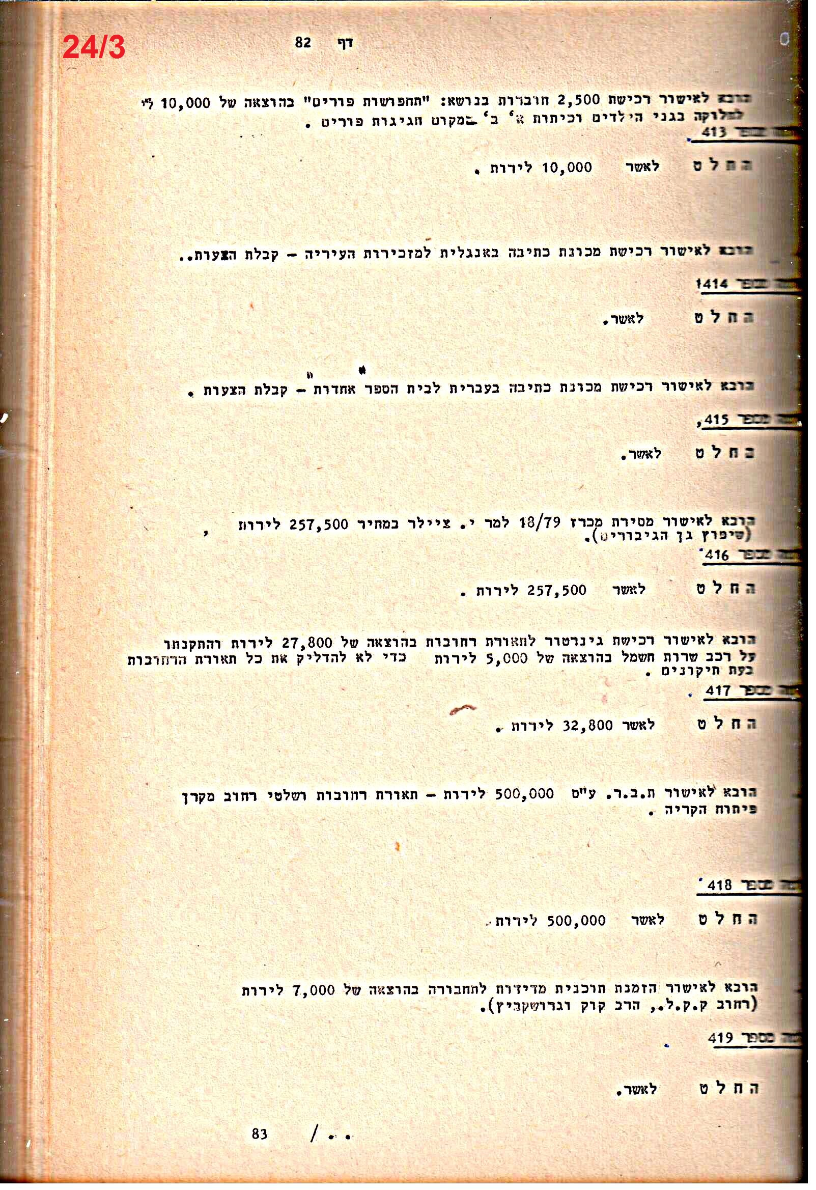 פרוטוקולים 21 – 19.10.83 – 3.1.79 ועדות – כספים by riki deri - Illustrated by מוזיאון בית גרושקביץ / כרך 21 - Ourboox.com