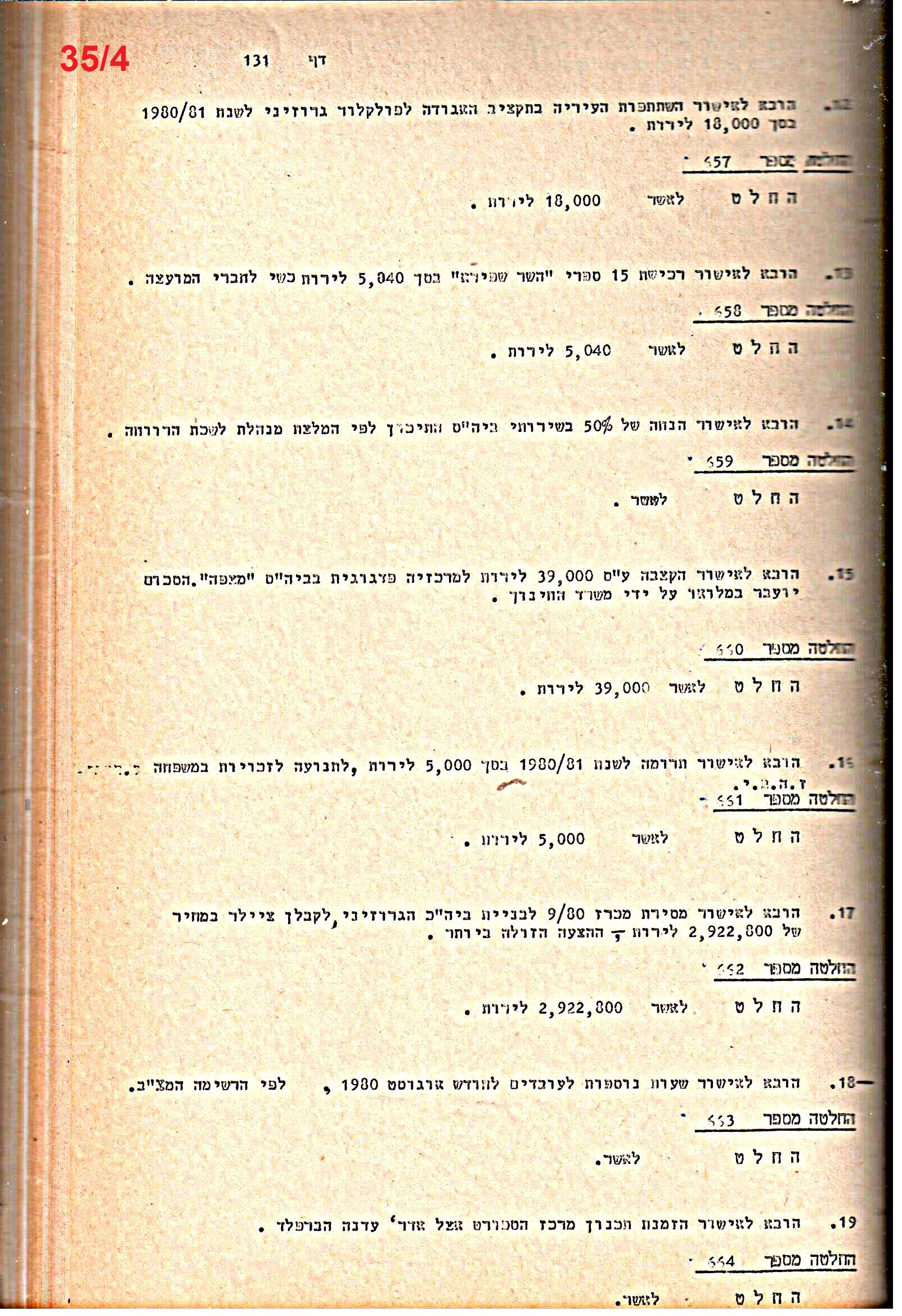 פרוטוקולים 21 – 19.10.83 – 3.1.79 ועדות – כספים by riki deri - Illustrated by מוזיאון בית גרושקביץ / כרך 21 - Ourboox.com