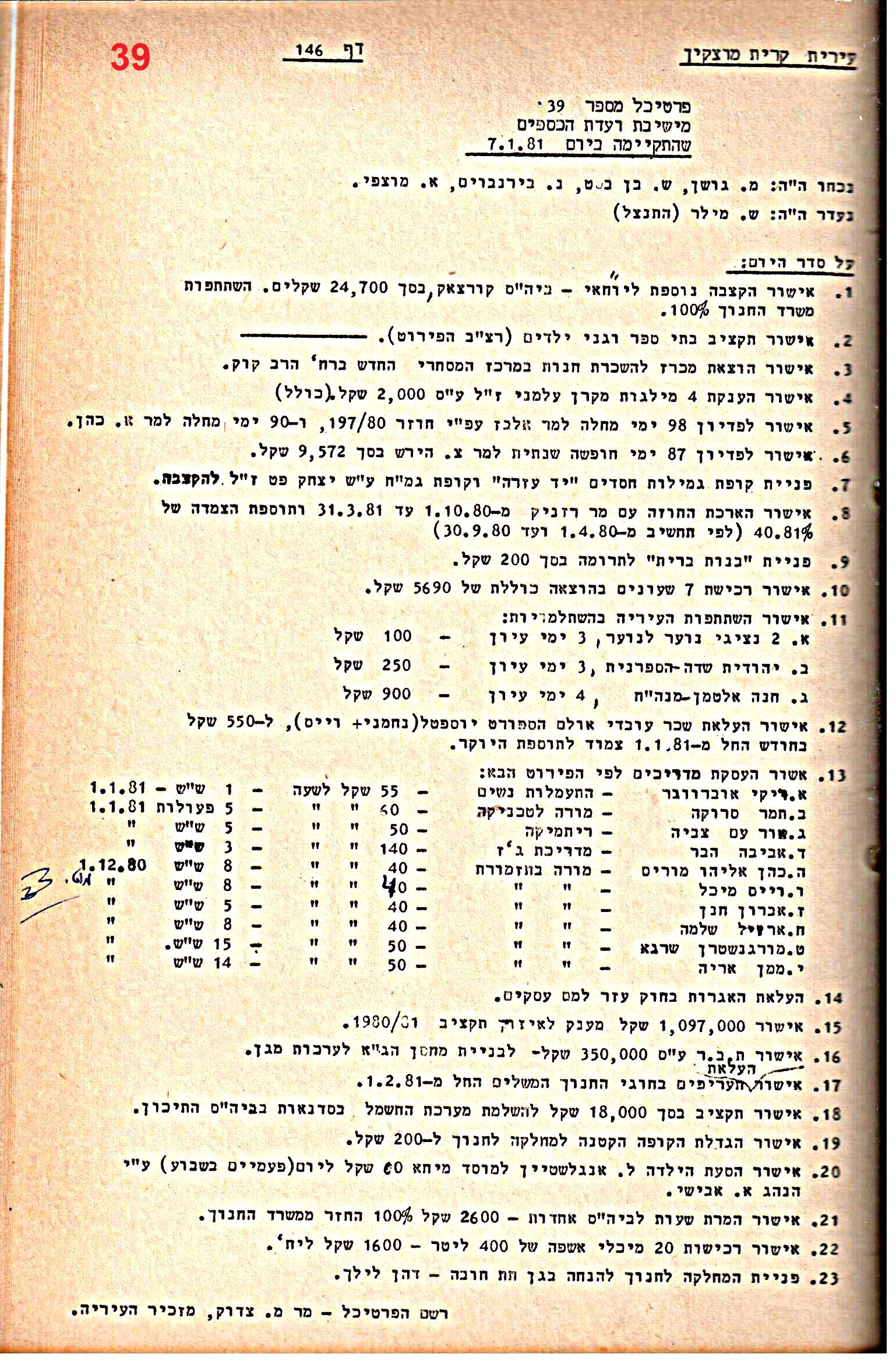 פרוטוקולים 21 – 19.10.83 – 3.1.79 ועדות – כספים by riki deri - Illustrated by מוזיאון בית גרושקביץ / כרך 21 - Ourboox.com