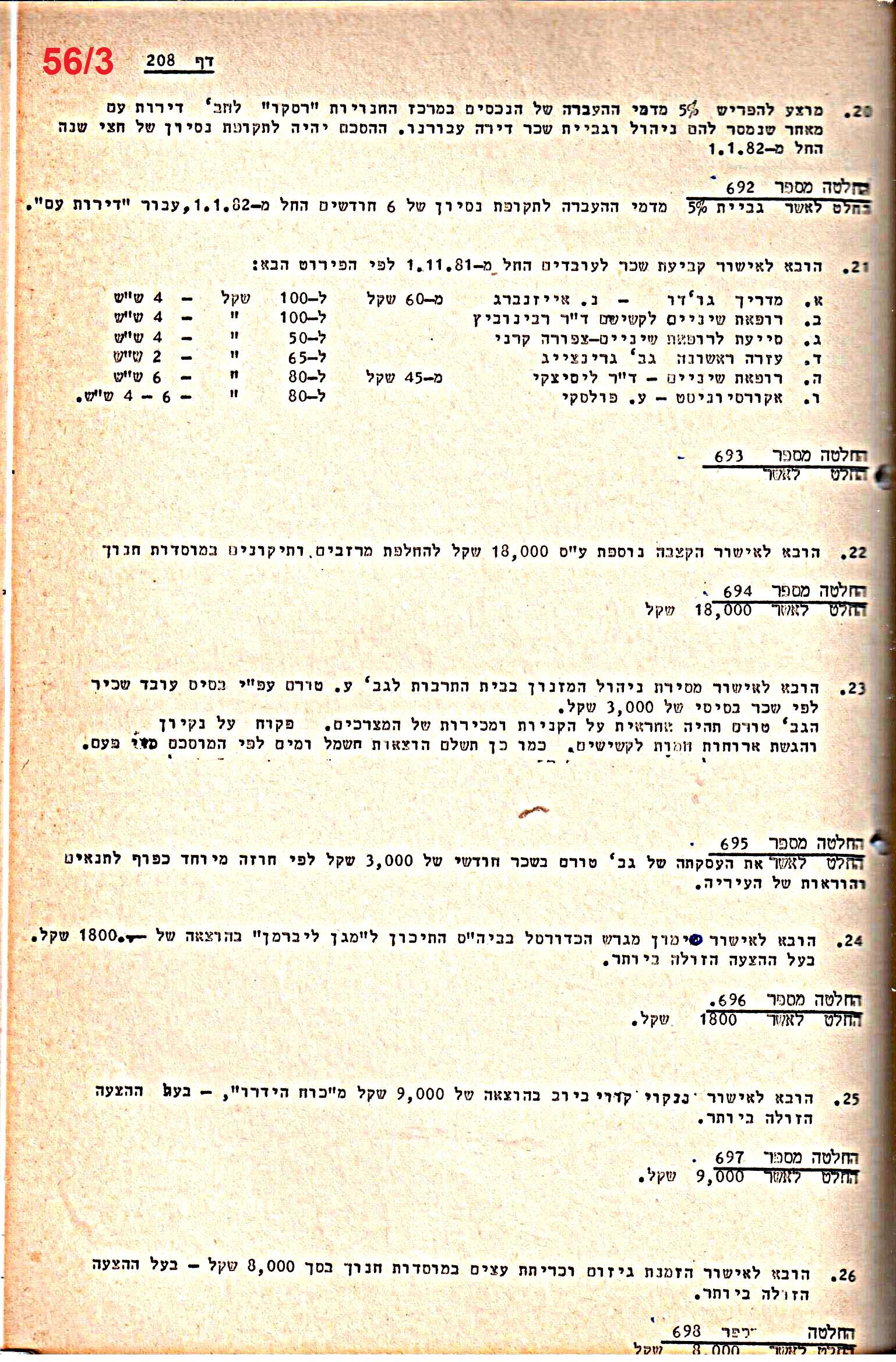 פרוטוקולים 21 – 19.10.83 – 3.1.79 ועדות – כספים by riki deri - Illustrated by מוזיאון בית גרושקביץ / כרך 21 - Ourboox.com