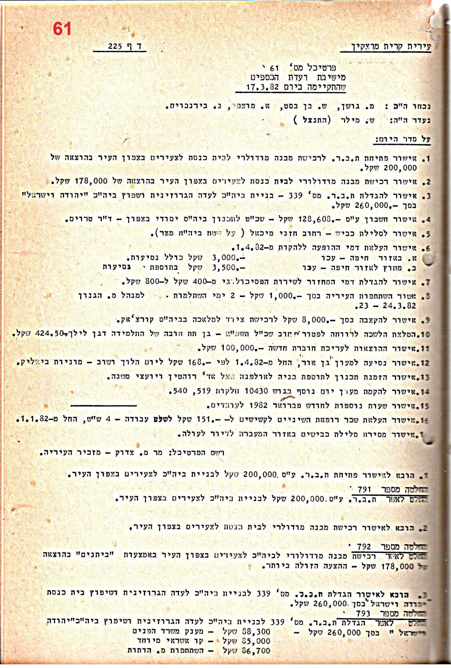 פרוטוקולים 21 – 19.10.83 – 3.1.79 ועדות – כספים by riki deri - Illustrated by מוזיאון בית גרושקביץ / כרך 21 - Ourboox.com