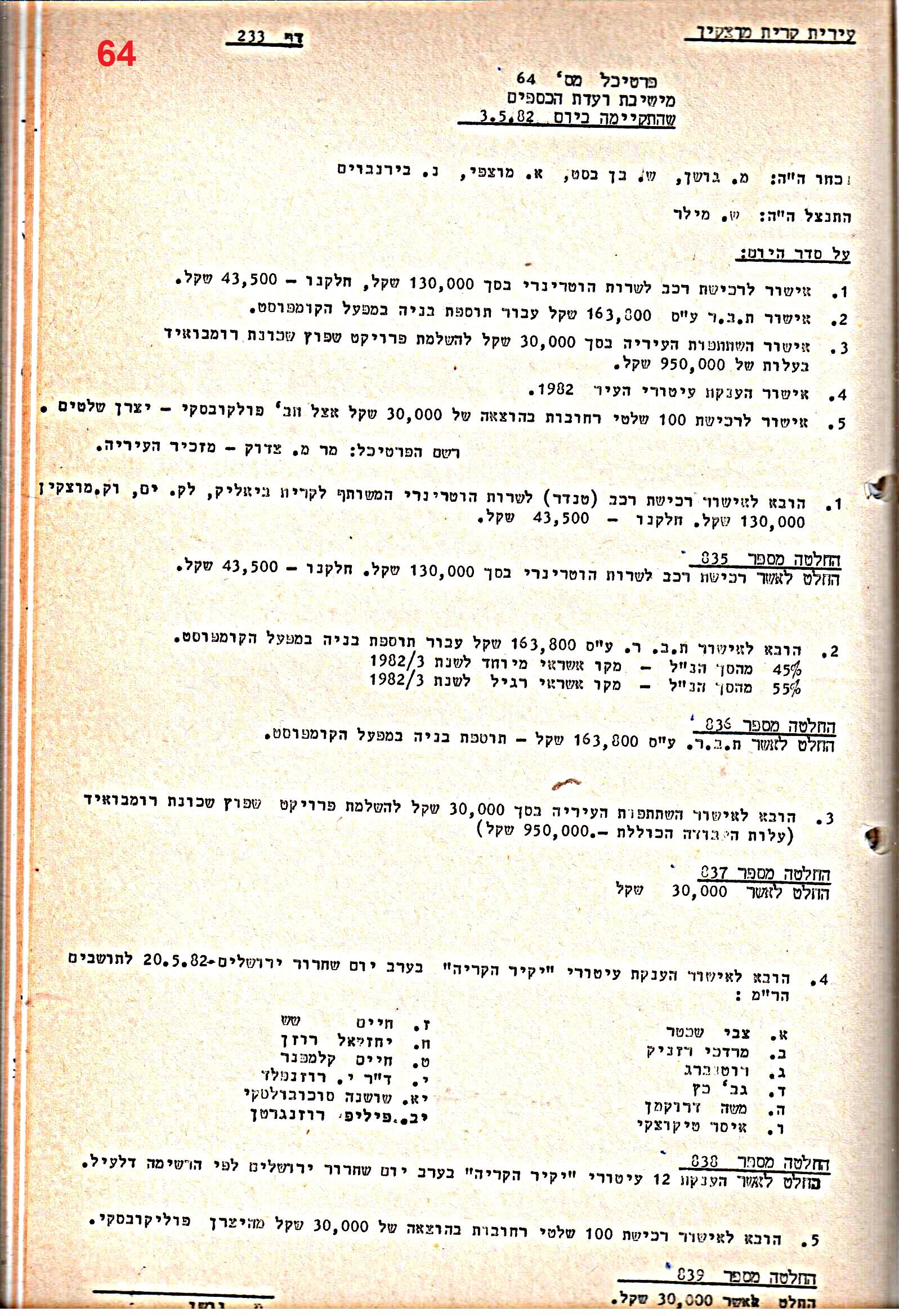 פרוטוקולים 21 – 19.10.83 – 3.1.79 ועדות – כספים by riki deri - Illustrated by מוזיאון בית גרושקביץ / כרך 21 - Ourboox.com