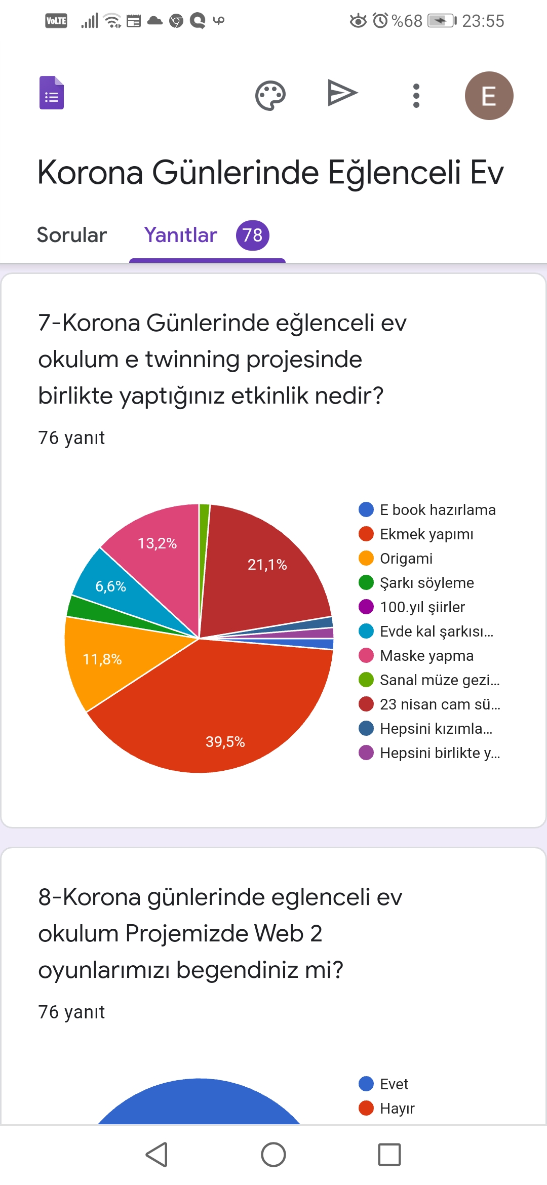 Korona Günlerinde Eğlenceli Ev Okulu Veli Değerlendirme Anketi Ourboox