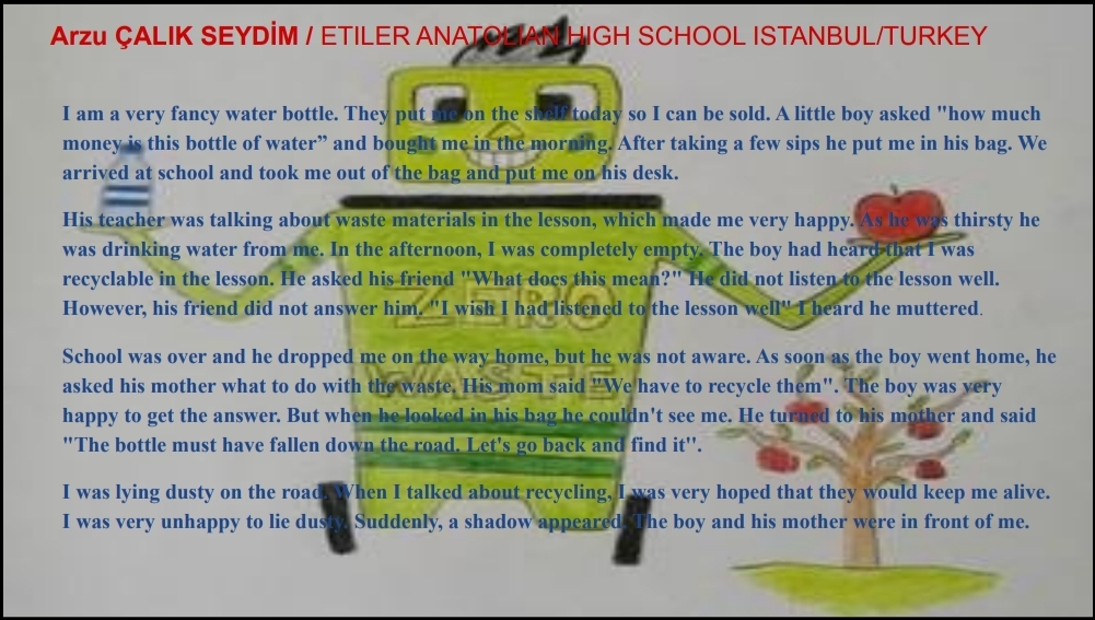 A RECYCLING STORY by Arzu ÇALIK SEYDIM - Illustrated by Students - Ourboox.com