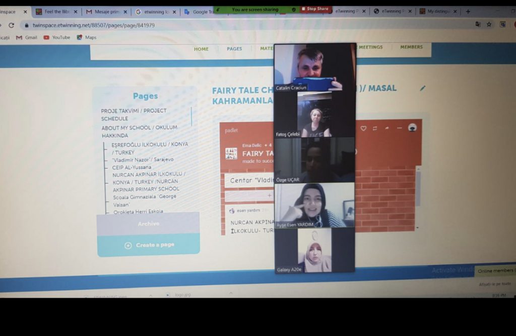 Online seminar of the FEEL THE LIBRARY eTwinning project by elev amara - Ourboox.com