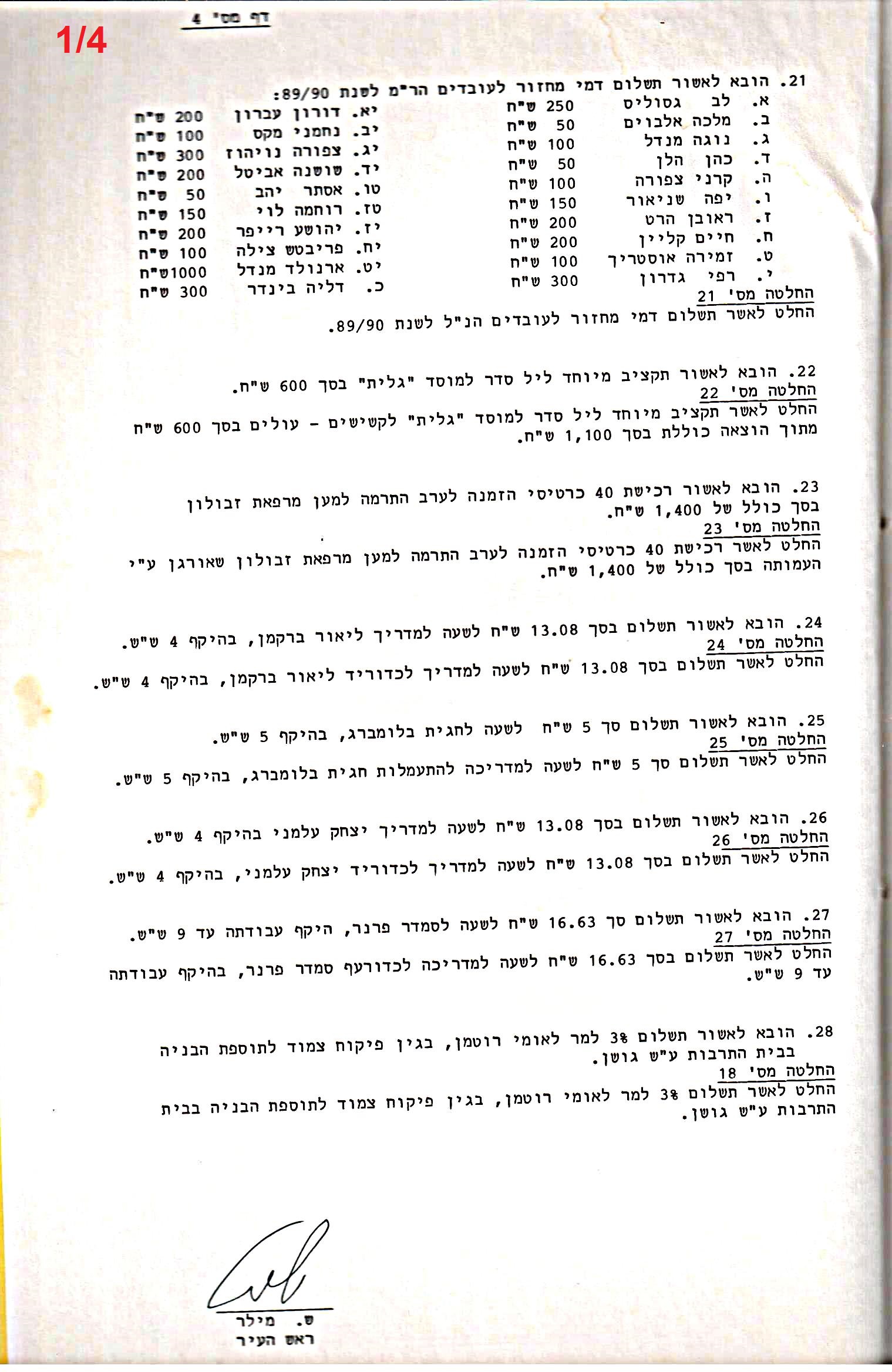 פרוטוקול 24 – ועדות – 17.6.91 – 11.5.89 כספים by riki deri - Illustrated by מוזיאון בית גרושקביץ / כרך 24 - Ourboox.com