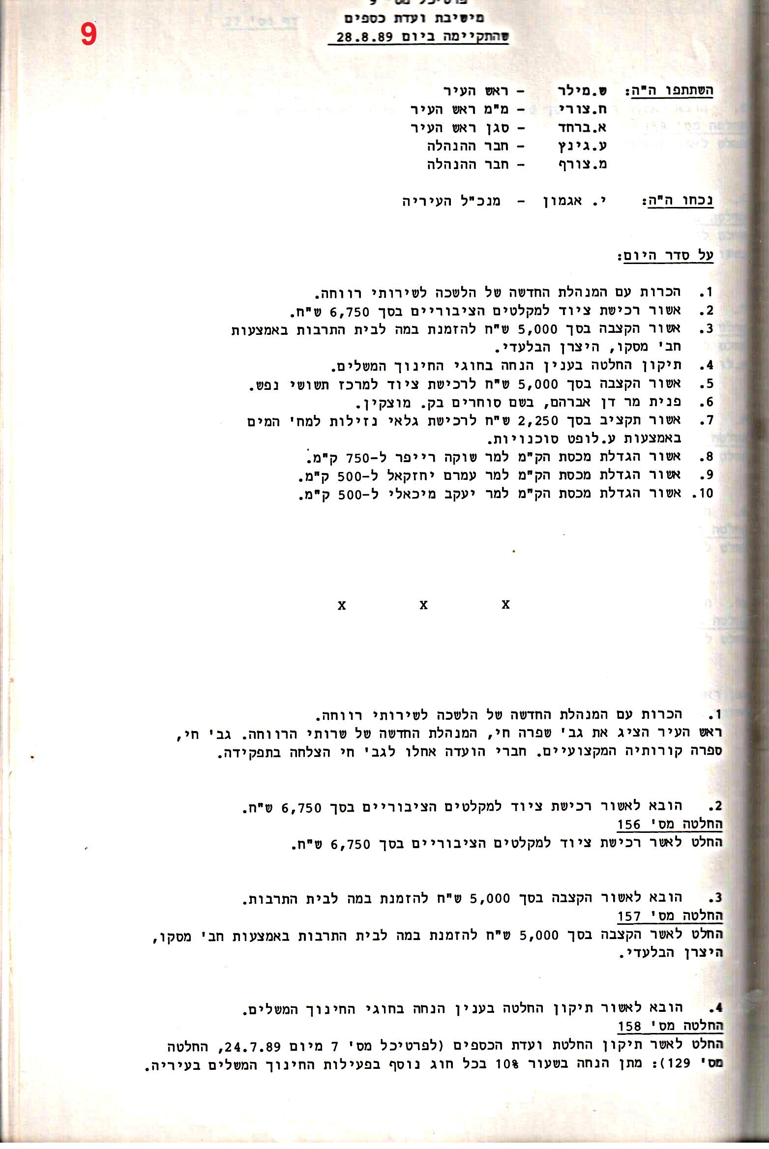 פרוטוקול 24 – ועדות – 17.6.91 – 11.5.89 כספים by riki deri - Illustrated by מוזיאון בית גרושקביץ / כרך 24 - Ourboox.com
