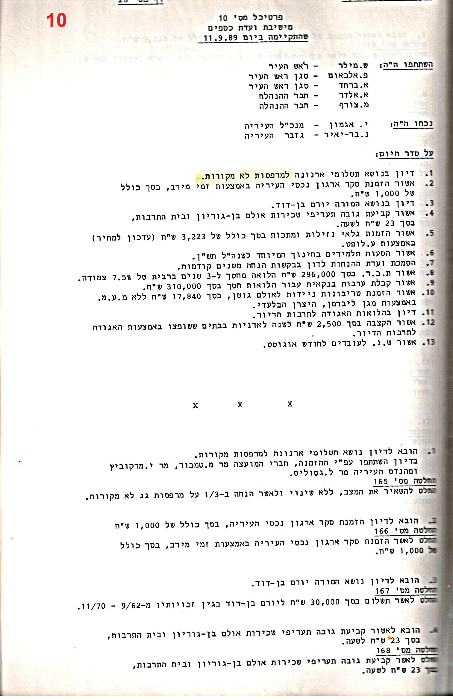 פרוטוקול 24 – ועדות – 17.6.91 – 11.5.89 כספים by riki deri - Illustrated by מוזיאון בית גרושקביץ / כרך 24 - Ourboox.com