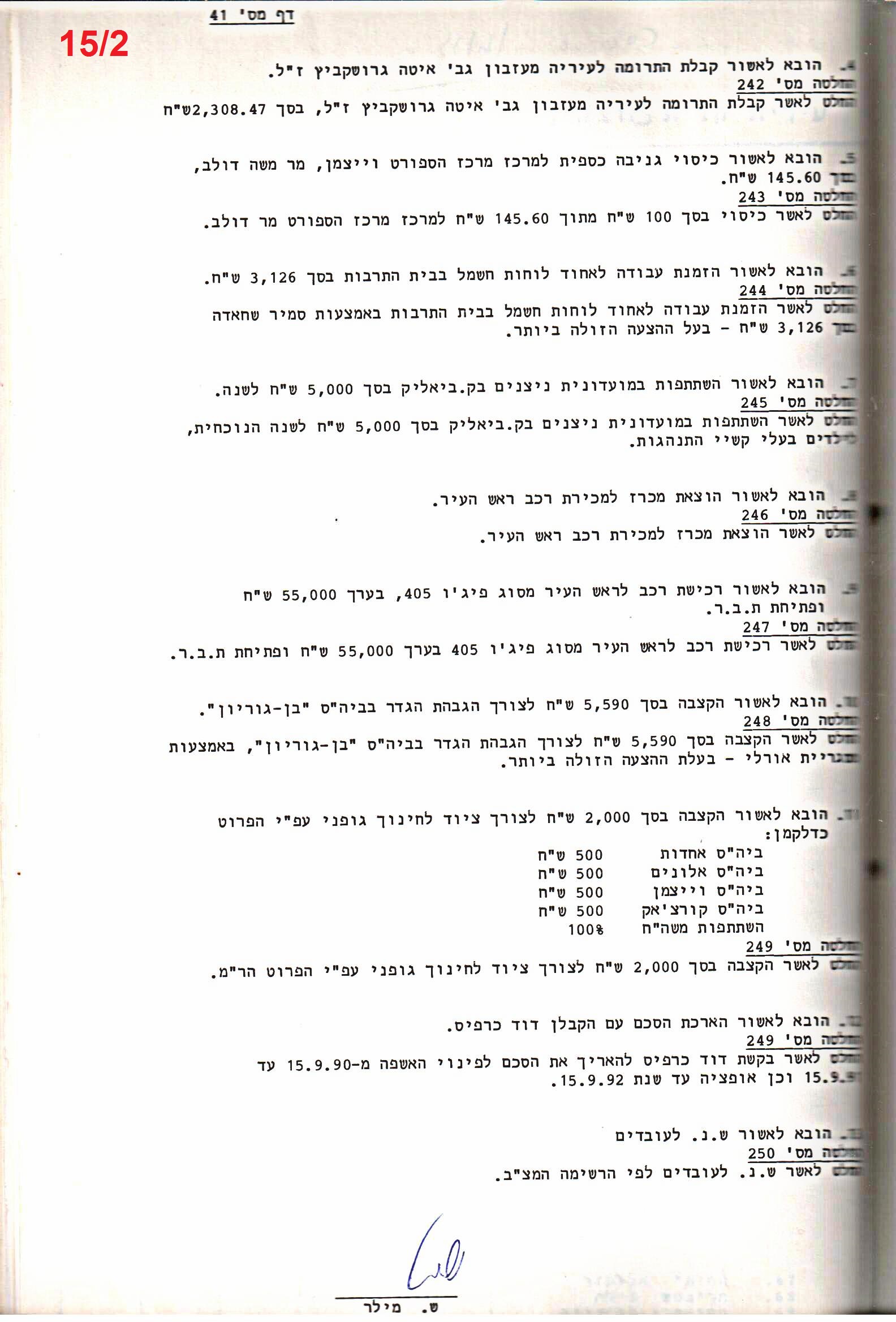 פרוטוקול 24 – ועדות – 17.6.91 – 11.5.89 כספים by riki deri - Illustrated by מוזיאון בית גרושקביץ / כרך 24 - Ourboox.com