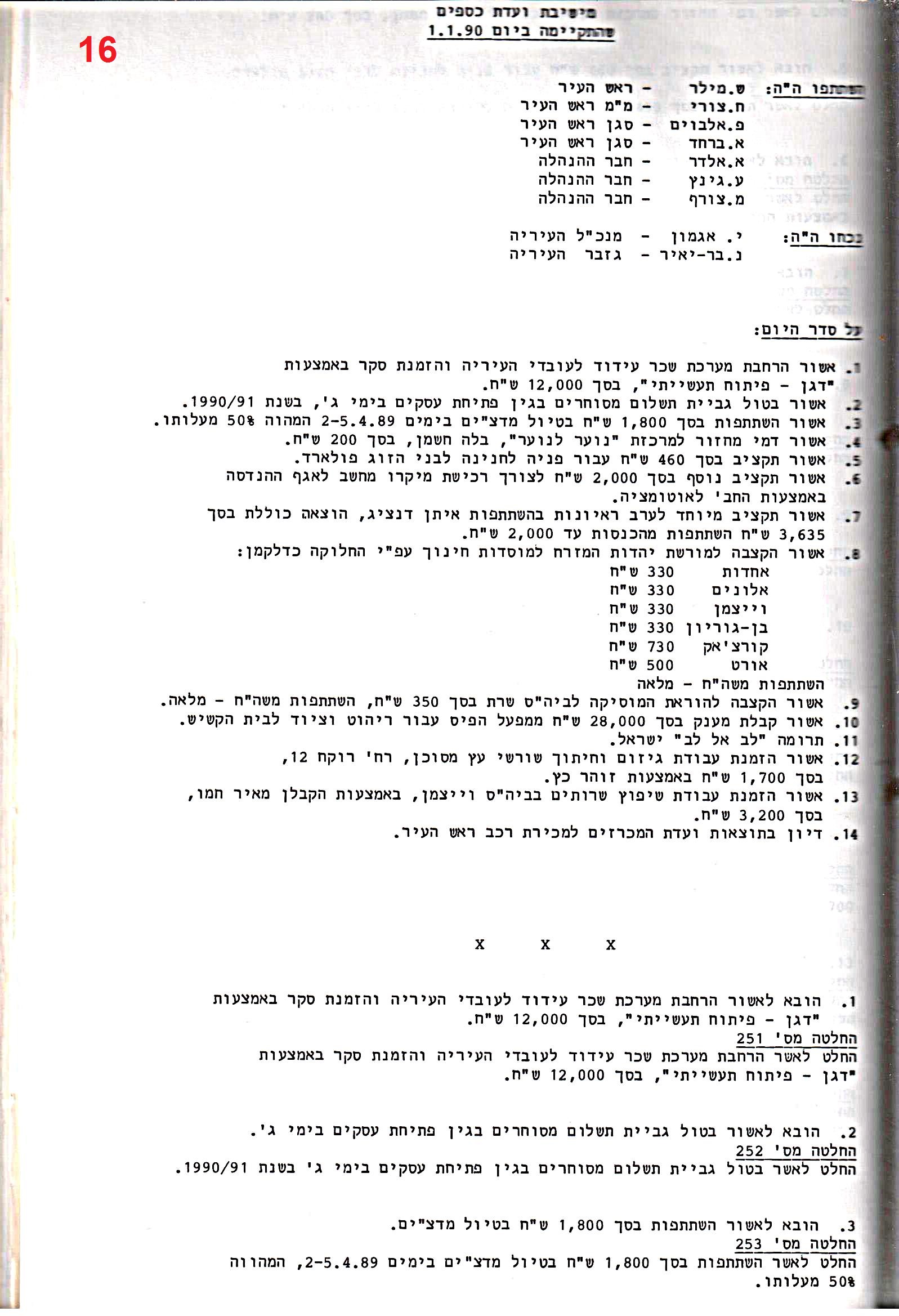 פרוטוקול 24 – ועדות – 17.6.91 – 11.5.89 כספים by riki deri - Illustrated by מוזיאון בית גרושקביץ / כרך 24 - Ourboox.com