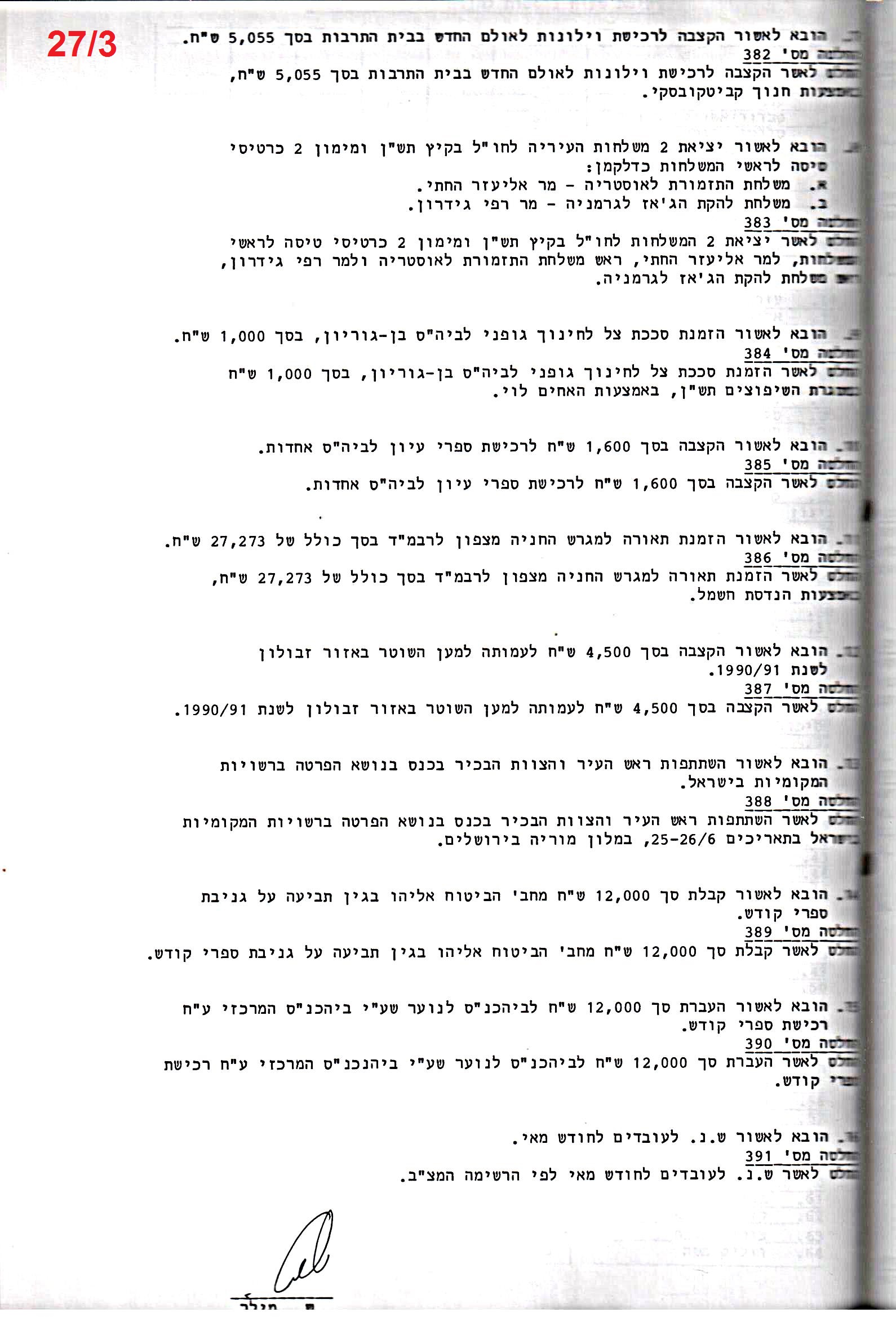 פרוטוקול 24 – ועדות – 17.6.91 – 11.5.89 כספים by riki deri - Illustrated by מוזיאון בית גרושקביץ / כרך 24 - Ourboox.com