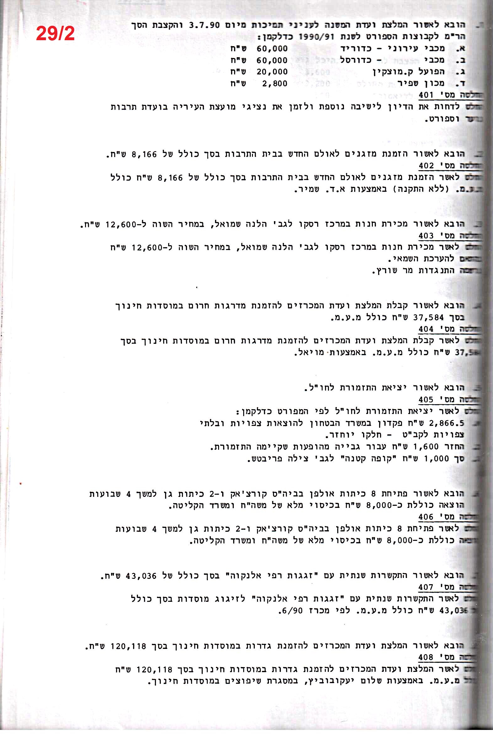 פרוטוקול 24 – ועדות – 17.6.91 – 11.5.89 כספים by riki deri - Illustrated by מוזיאון בית גרושקביץ / כרך 24 - Ourboox.com
