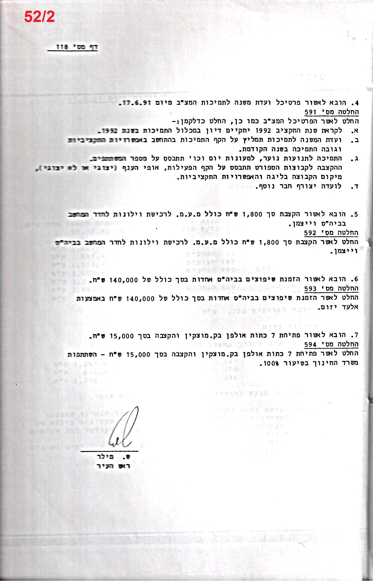 פרוטוקול 25 – ועדות – 11.10.93 – 1.7.91 כספים by riki deri - Illustrated by מוזיאון בית גרושקביץ / כרך 25 - Ourboox.com