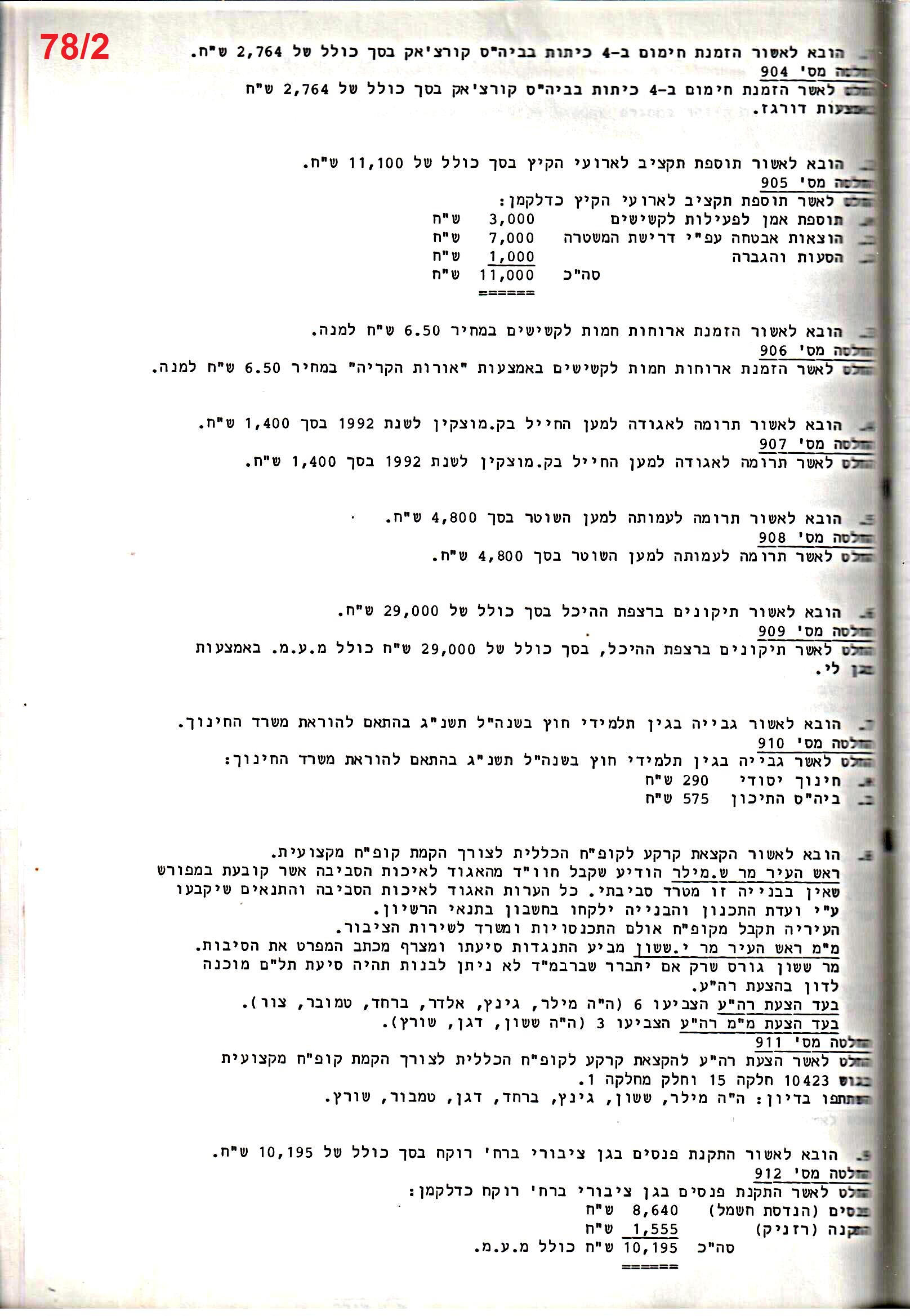 פרוטוקול 25 – ועדות – 11.10.93 – 1.7.91 כספים by riki deri - Illustrated by מוזיאון בית גרושקביץ / כרך 25 - Ourboox.com