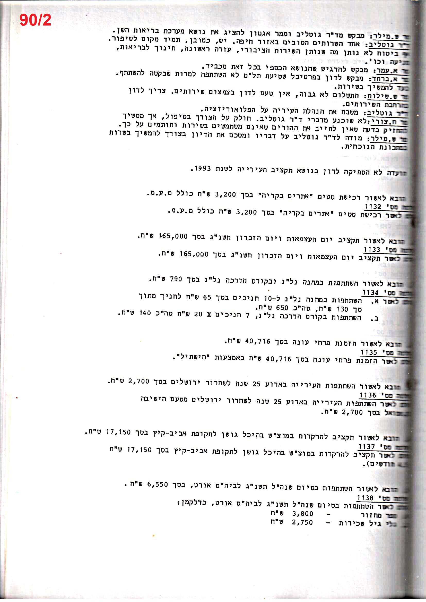 פרוטוקול 25 – ועדות – 11.10.93 – 1.7.91 כספים by riki deri - Illustrated by מוזיאון בית גרושקביץ / כרך 25 - Ourboox.com