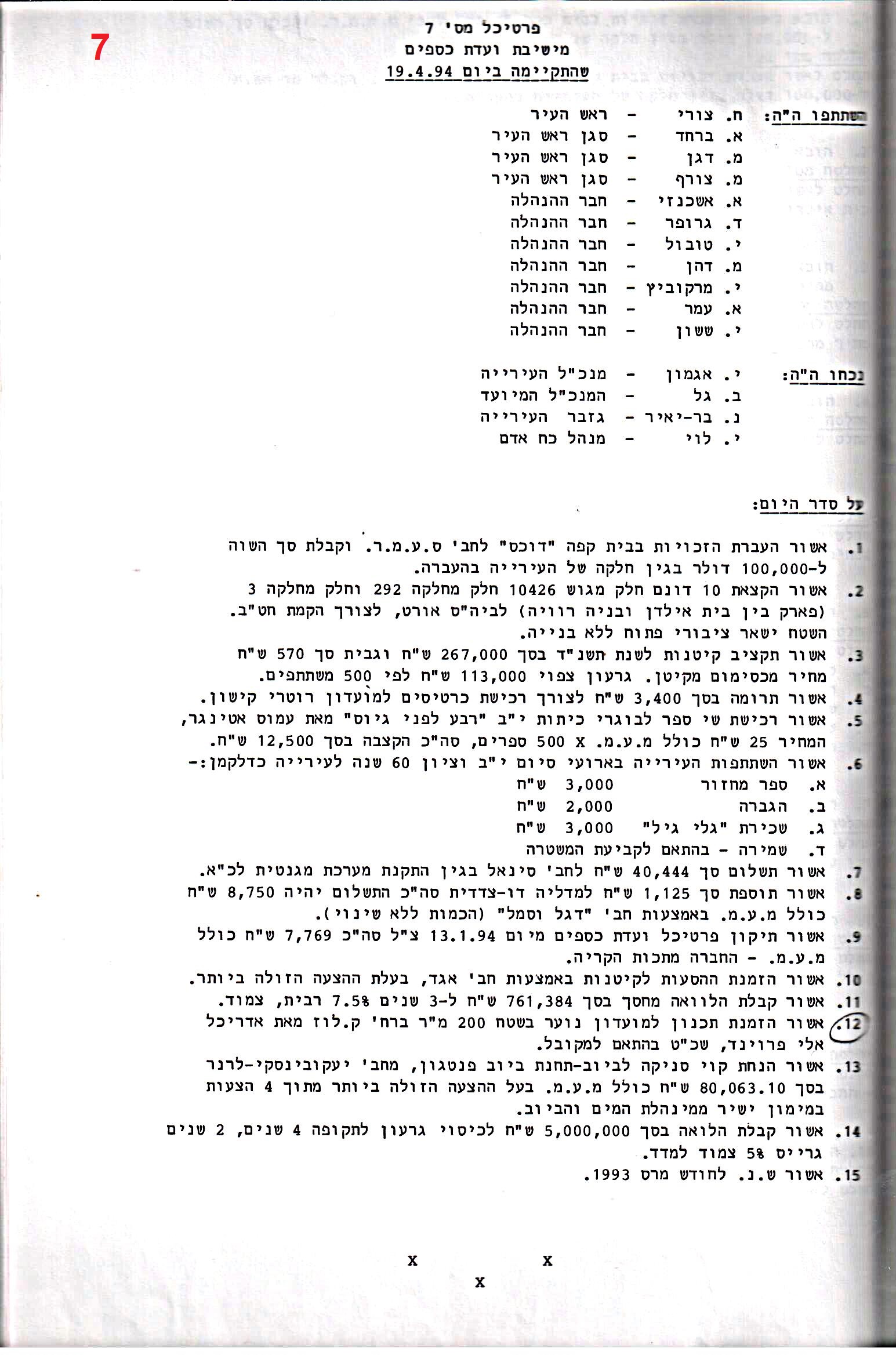 פרוטוקול 26 – ועדות – 21.8.95 – 1.13.94 כספים by riki deri - Illustrated by מוזיאון בית גרושקביץ / כרך 26 - Ourboox.com