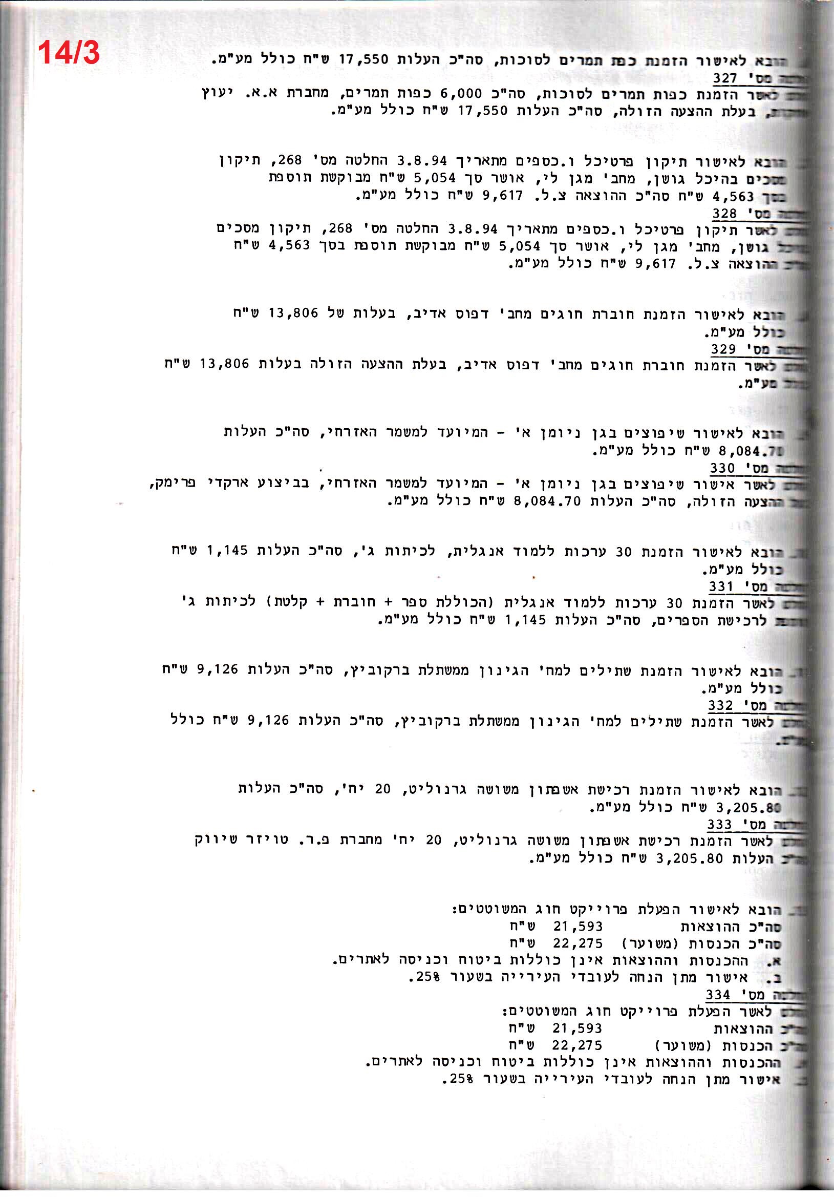 פרוטוקול 26 – ועדות – 21.8.95 – 1.13.94 כספים by riki deri - Illustrated by מוזיאון בית גרושקביץ / כרך 26 - Ourboox.com