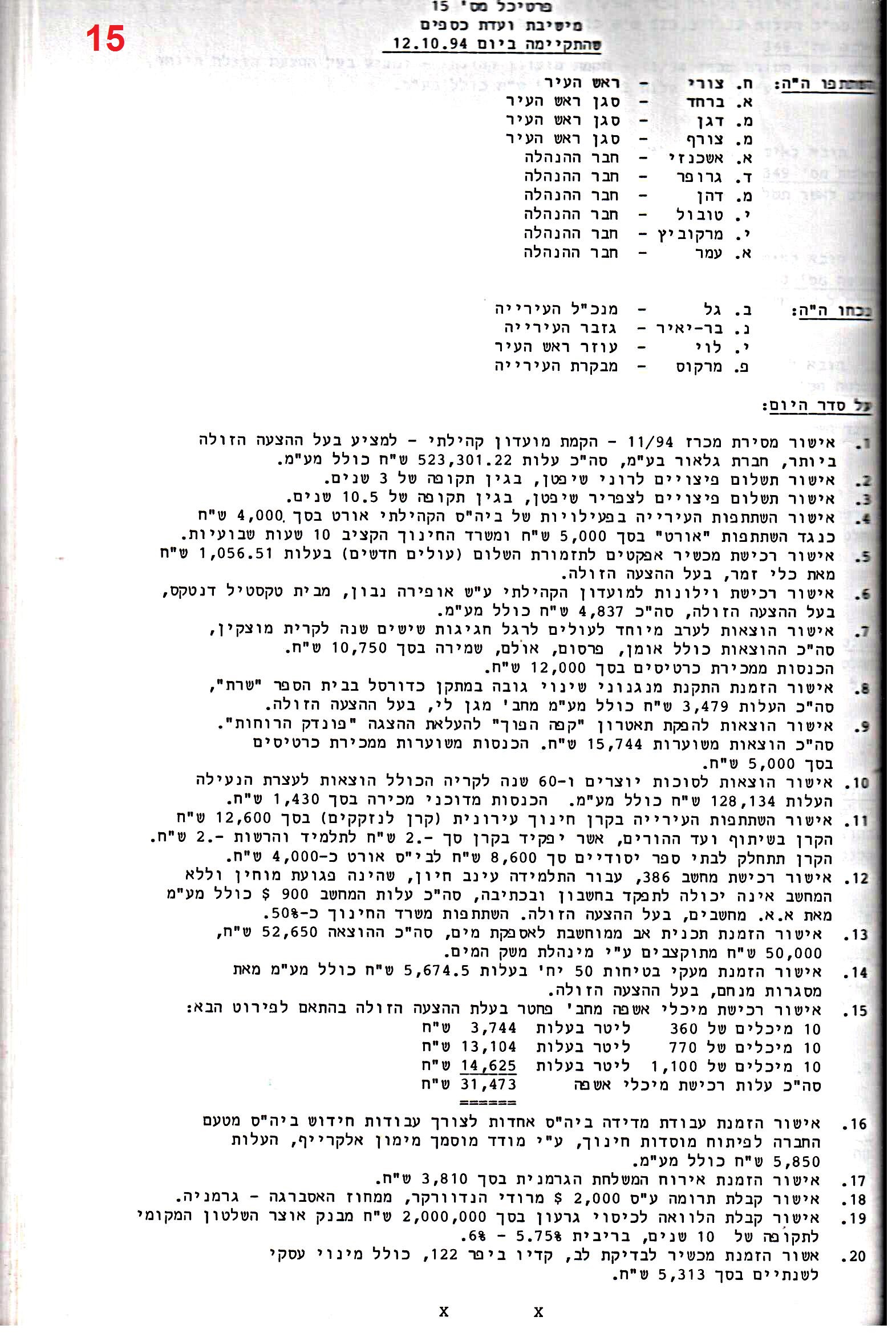 פרוטוקול 26 – ועדות – 21.8.95 – 1.13.94 כספים by riki deri - Illustrated by מוזיאון בית גרושקביץ / כרך 26 - Ourboox.com