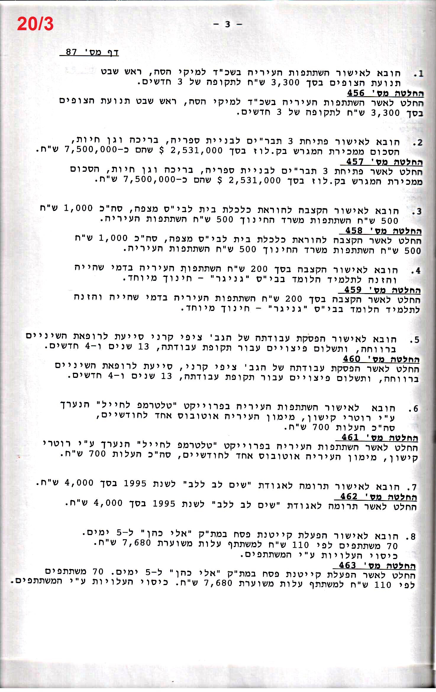 פרוטוקול 26 – ועדות – 21.8.95 – 1.13.94 כספים by riki deri - Illustrated by מוזיאון בית גרושקביץ / כרך 26 - Ourboox.com