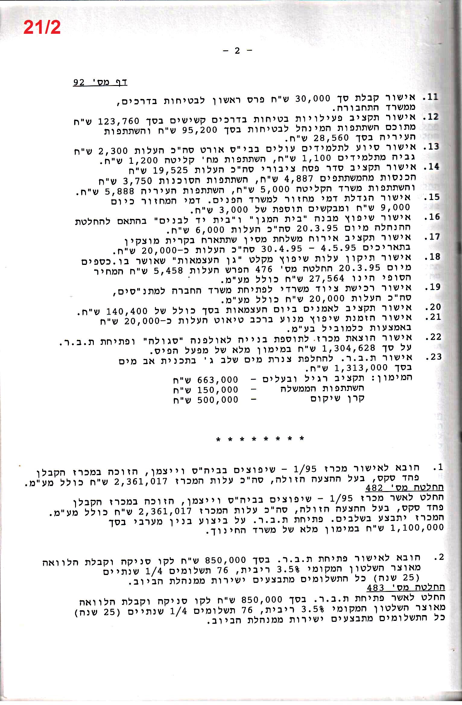 פרוטוקול 26 – ועדות – 21.8.95 – 1.13.94 כספים by riki deri - Illustrated by מוזיאון בית גרושקביץ / כרך 26 - Ourboox.com