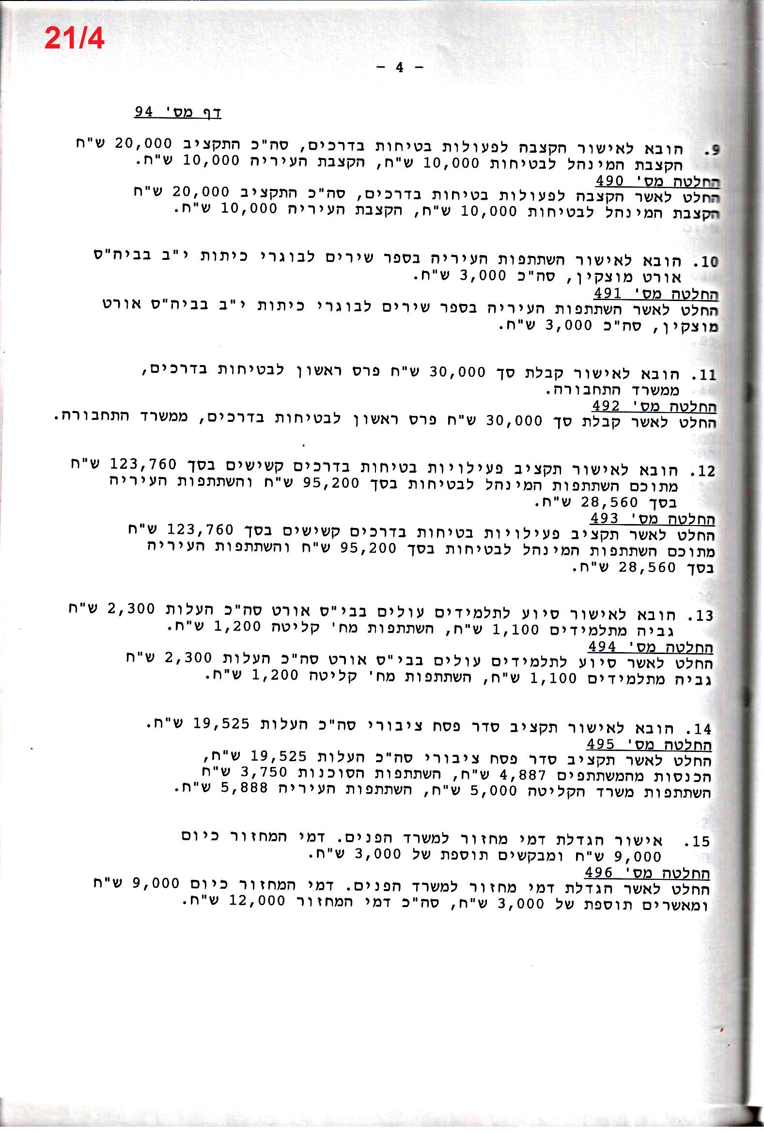 פרוטוקול 26 – ועדות – 21.8.95 – 1.13.94 כספים by riki deri - Illustrated by מוזיאון בית גרושקביץ / כרך 26 - Ourboox.com