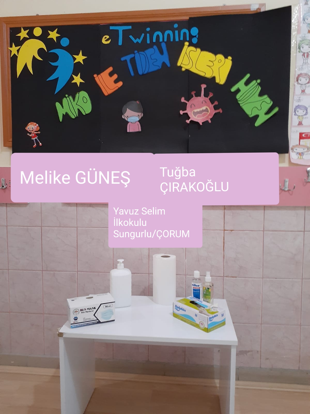 MİKO İLE TİJEN İŞLERİ HİJYEN e TWİNNG PROJEMİZ’İN OKUL PANOLARI / ADVERT BOARDS by Sevilay KALINSAZLIOĞLU - Ourboox.com