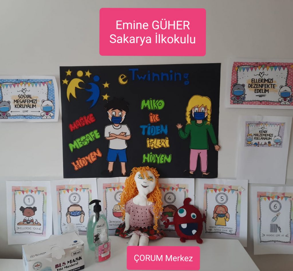 MİKO İLE TİJEN İŞLERİ HİJYEN e TWİNNG PROJEMİZ’İN OKUL PANOLARI / ADVERT BOARDS by Sevilay KALINSAZLIOĞLU - Ourboox.com