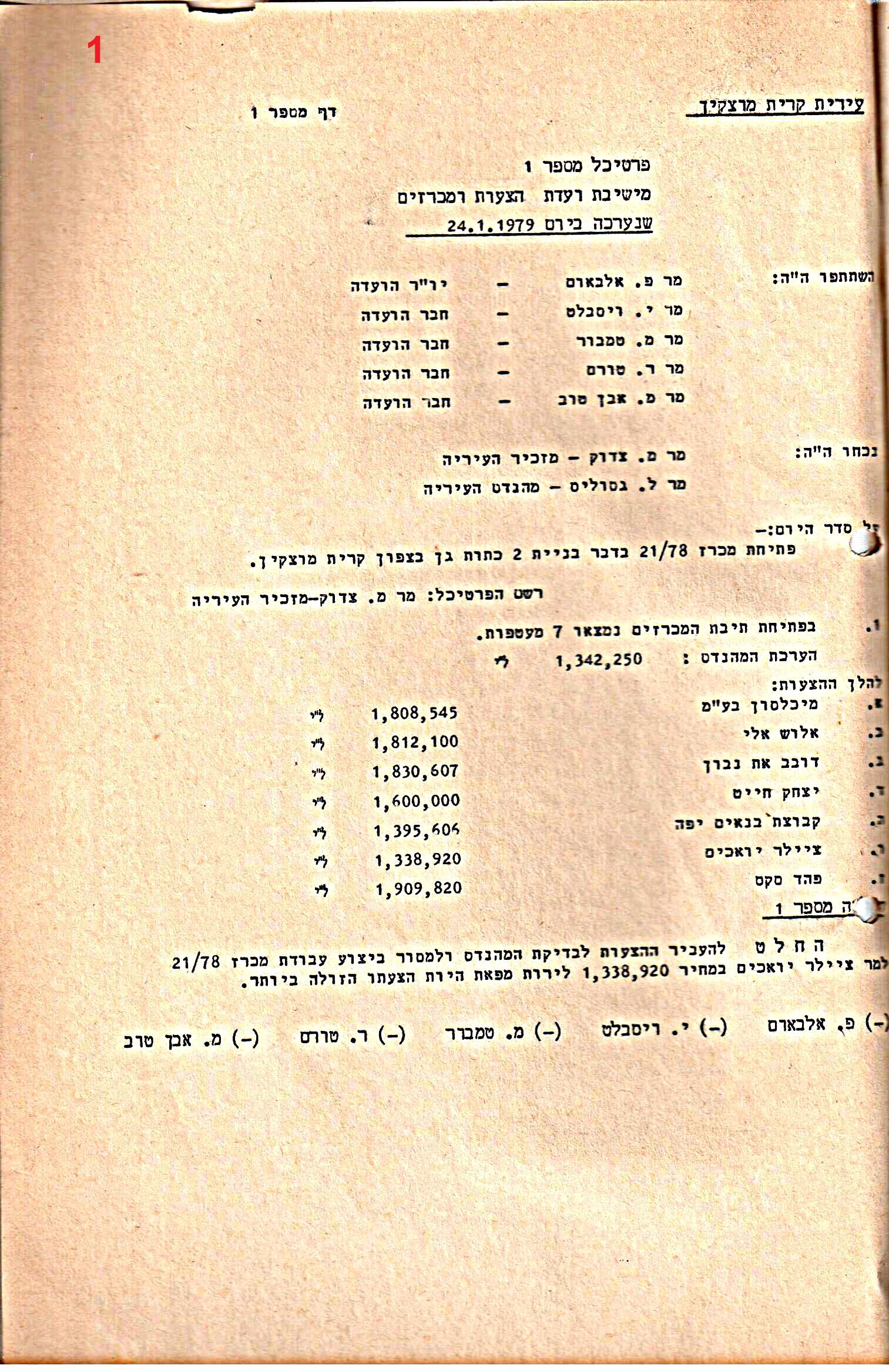 פרוטוקול 28 – ועדות – 9.11.83 – 24.1.79 מכרזים by riki deri - Illustrated by מוזיאון בית גרושקביץ / כרך 28 - Ourboox.com