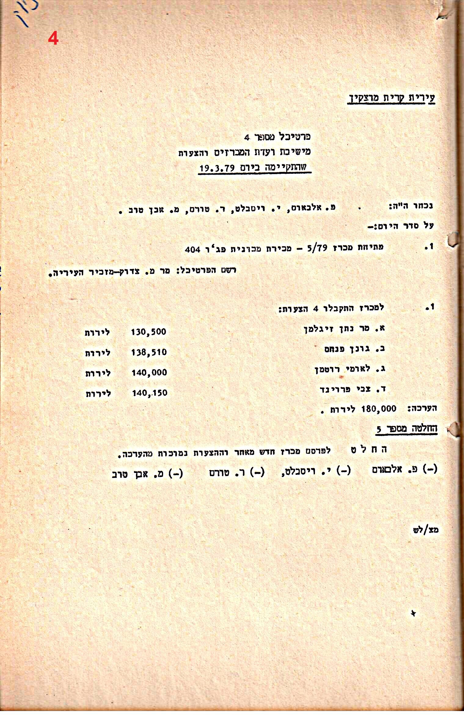 פרוטוקול 28 – ועדות – 9.11.83 – 24.1.79 מכרזים by riki deri - Illustrated by מוזיאון בית גרושקביץ / כרך 28 - Ourboox.com