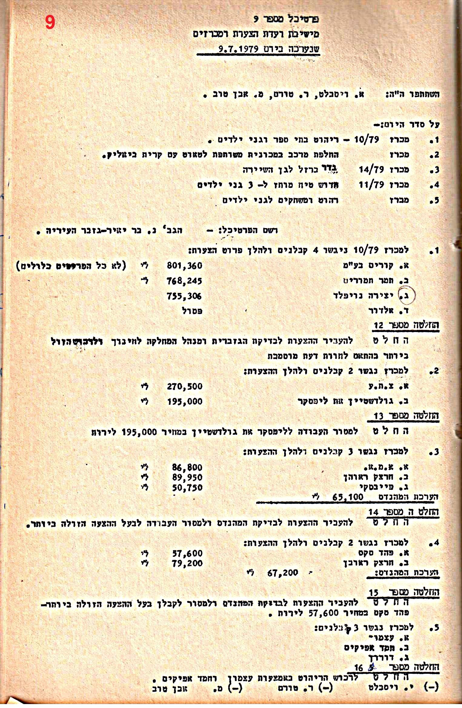 פרוטוקול 28 – ועדות – 9.11.83 – 24.1.79 מכרזים by riki deri - Illustrated by מוזיאון בית גרושקביץ / כרך 28 - Ourboox.com