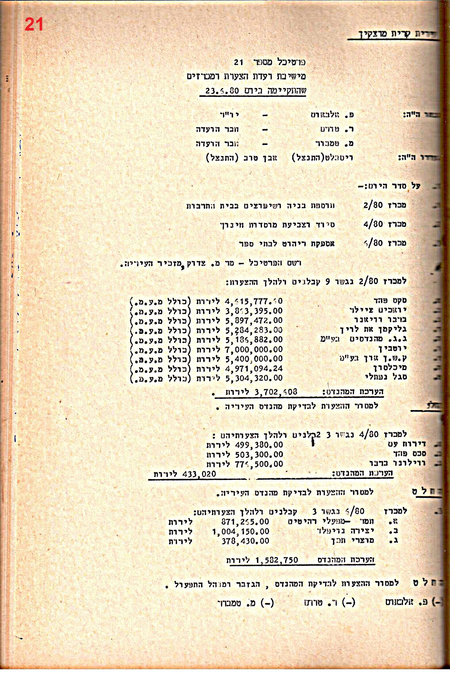 פרוטוקול 28 – ועדות – 9.11.83 – 24.1.79 מכרזים by riki deri - Illustrated by מוזיאון בית גרושקביץ / כרך 28 - Ourboox.com